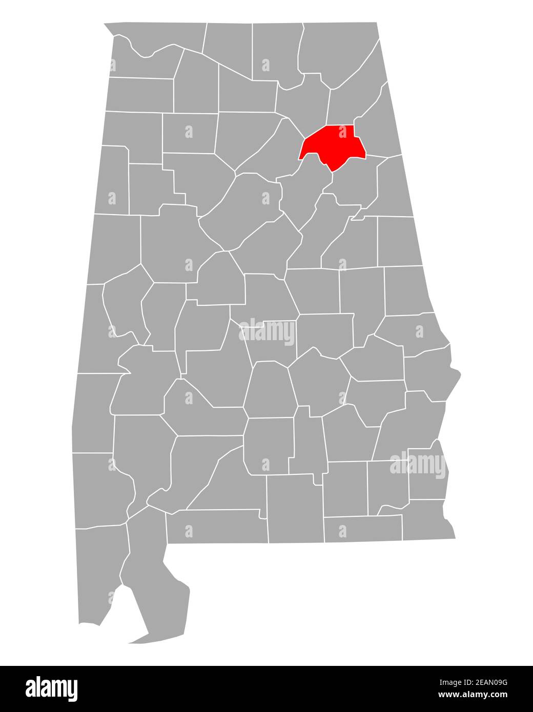 Map of Etowah in Alabama Stock Photo Alamy