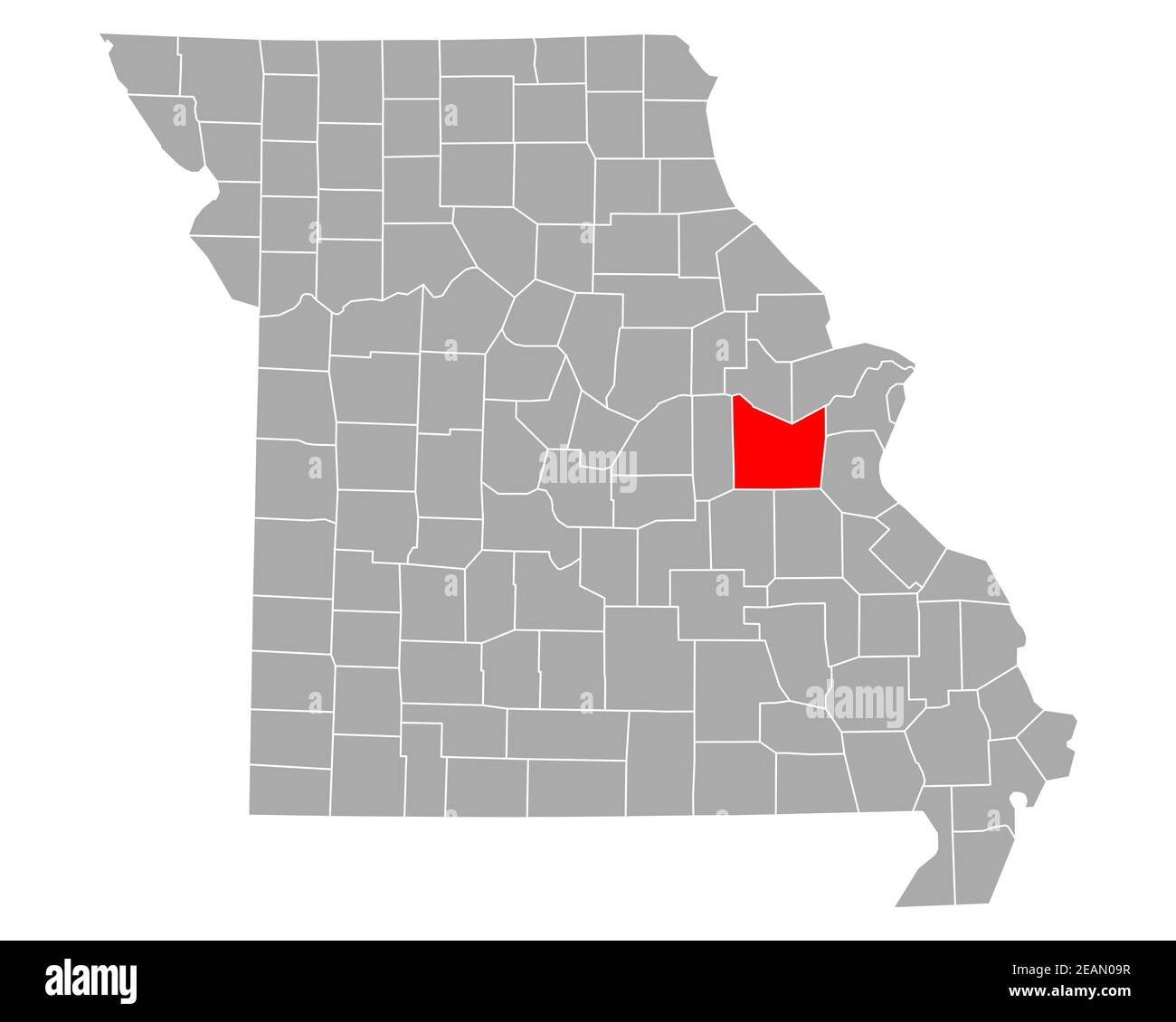 Map of Franklin in Missouri Stock Photo Alamy