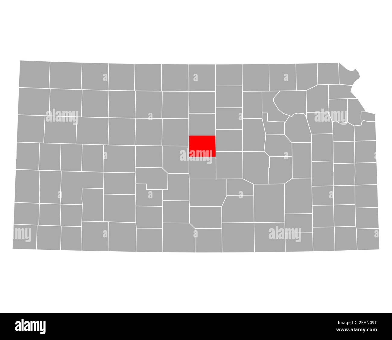 Map Of Ellsworth In Kansas Stock Photo Alamy