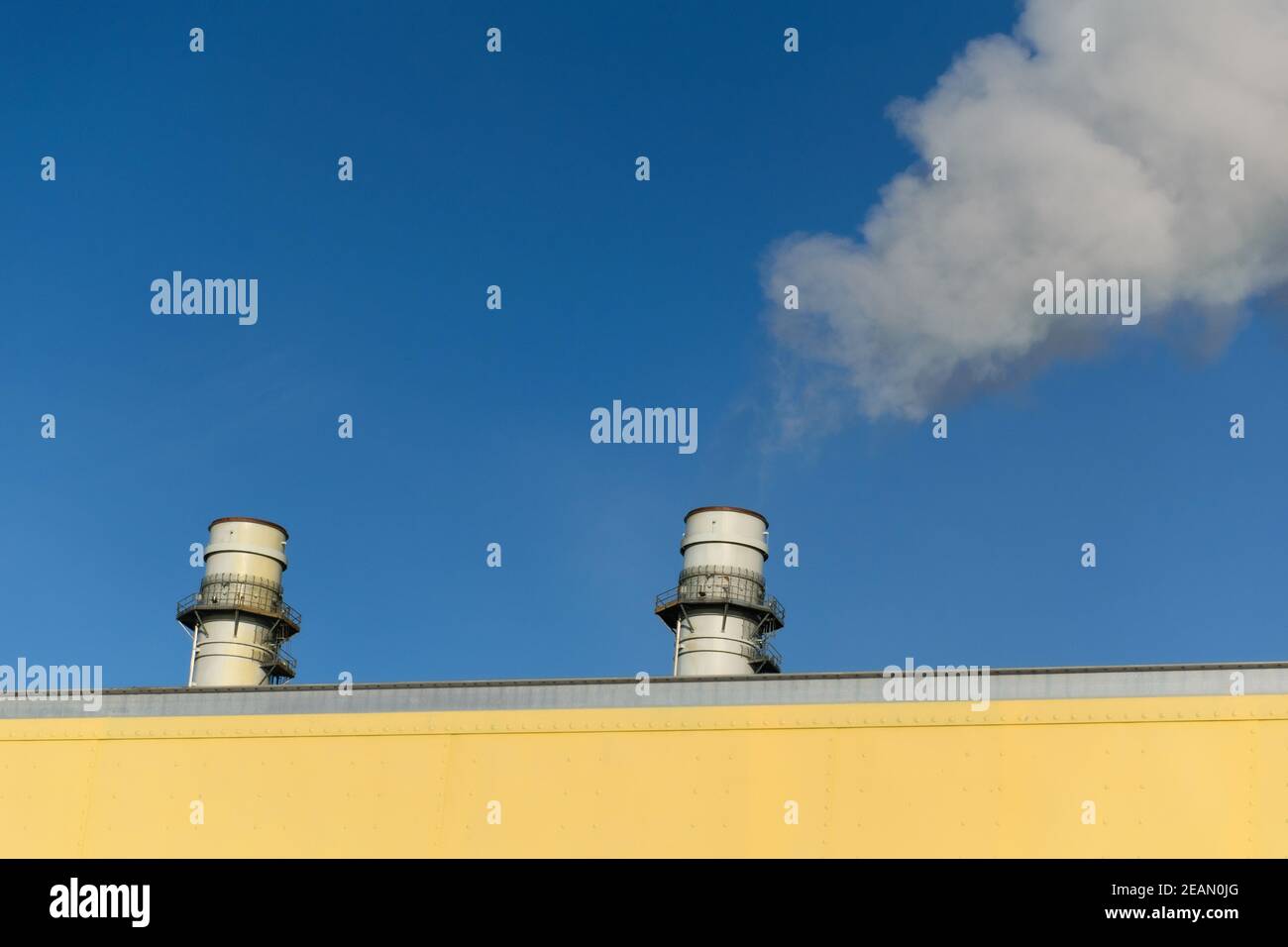 industrial chimneys Stock Photo