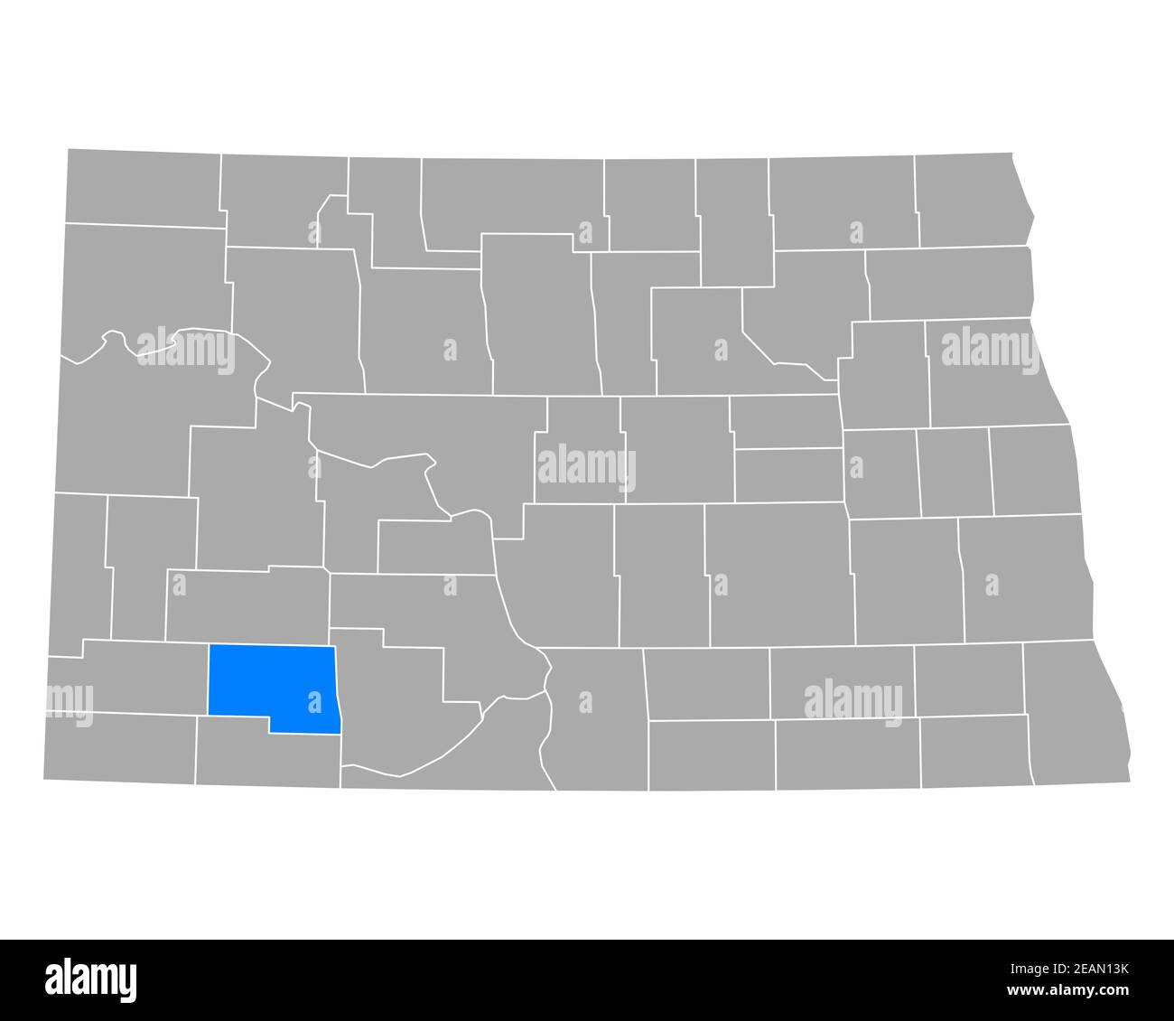 Map of Hettinger in North Dakota Stock Photo Alamy