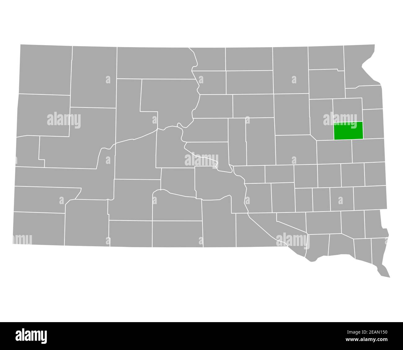 Map of Hamlin in South Dakota Stock Photo Alamy