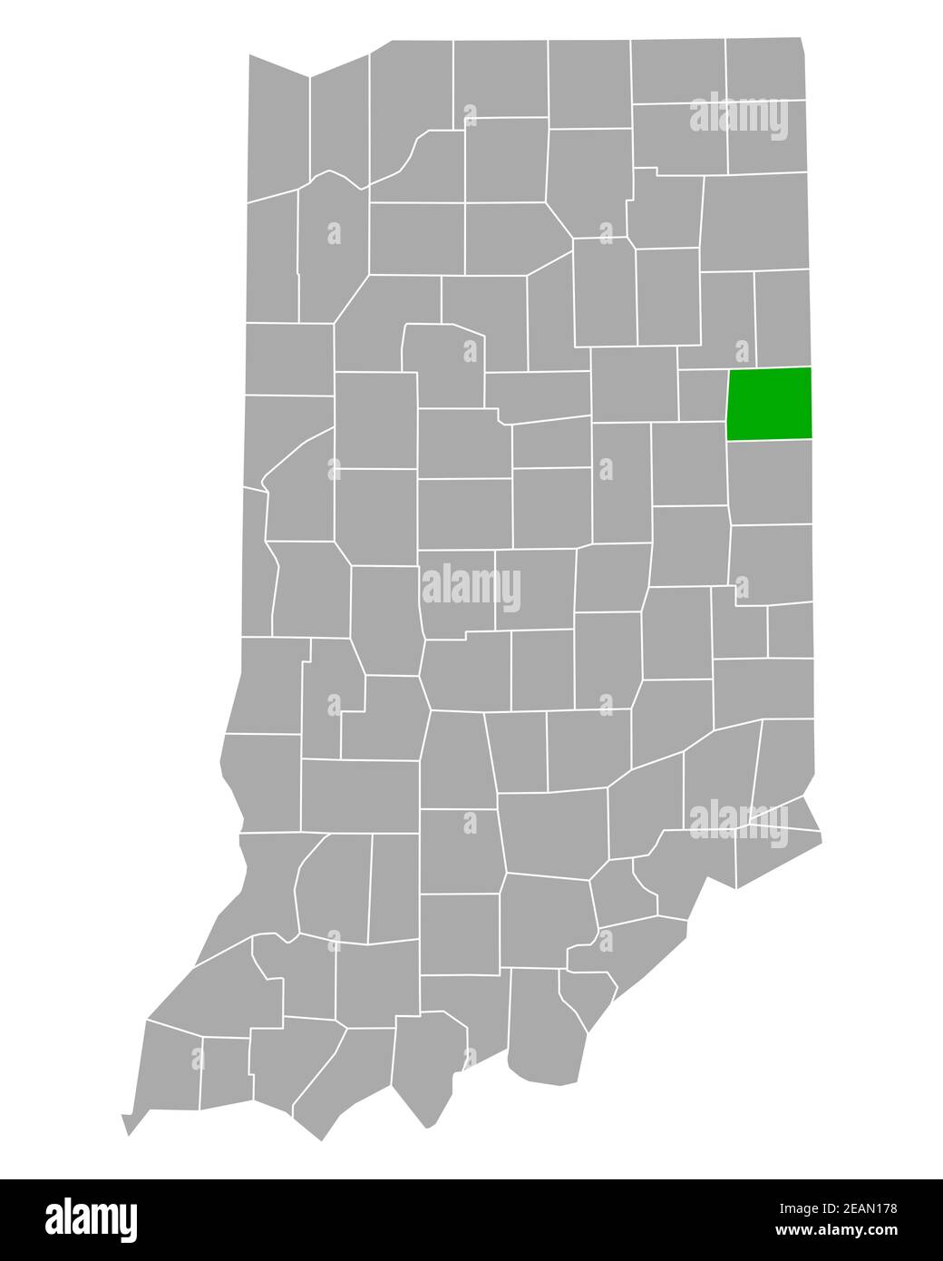 Map of Jay in Indiana Stock Photo