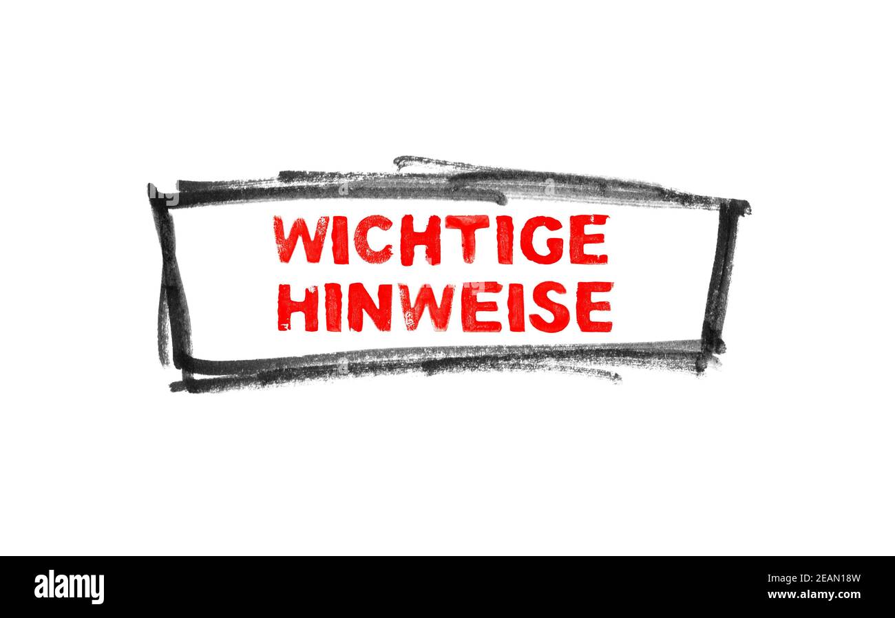 Hand painted black frame with red text showing Important Advices in