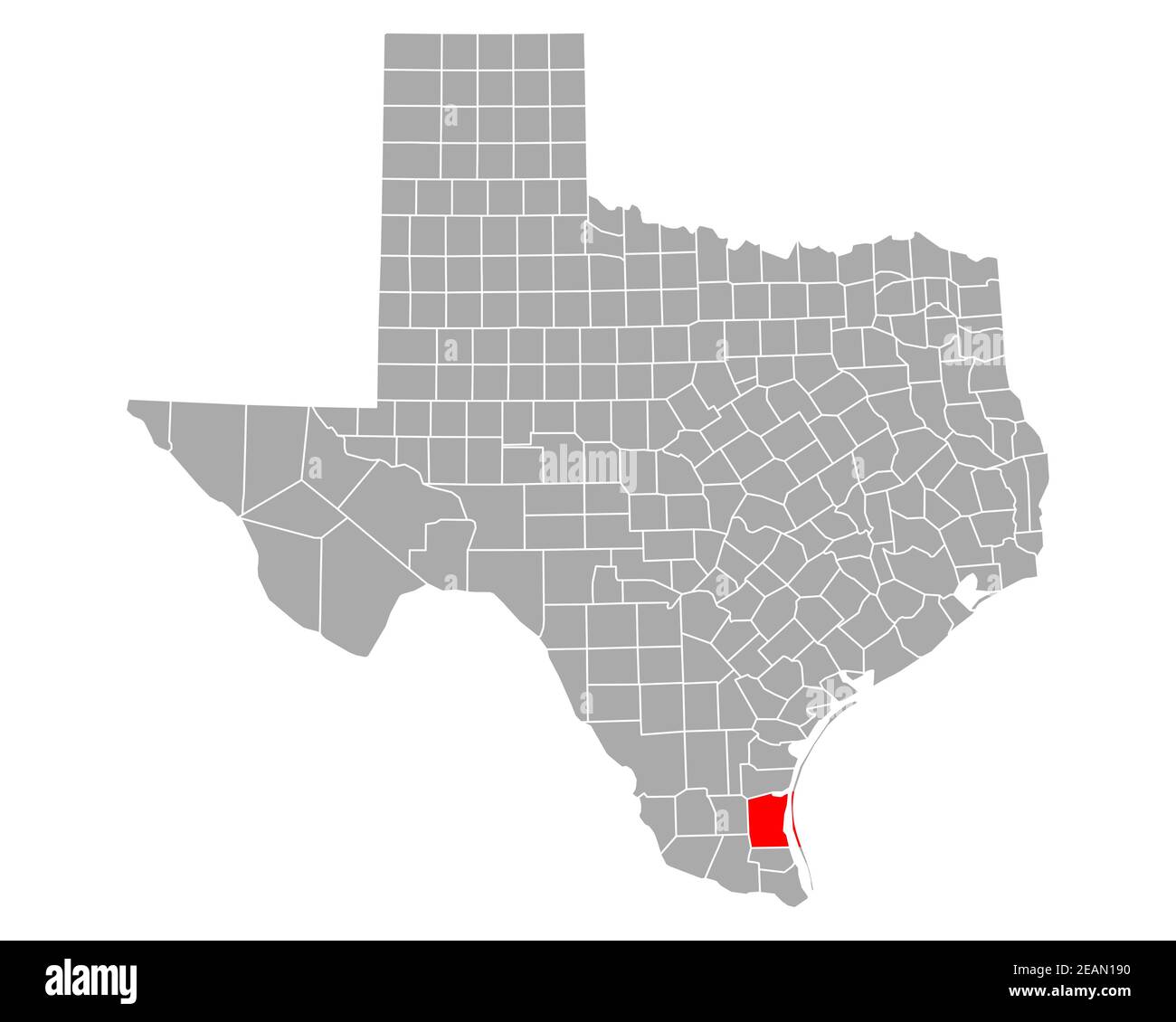 Map of Kenedy in Texas Stock Photo Alamy