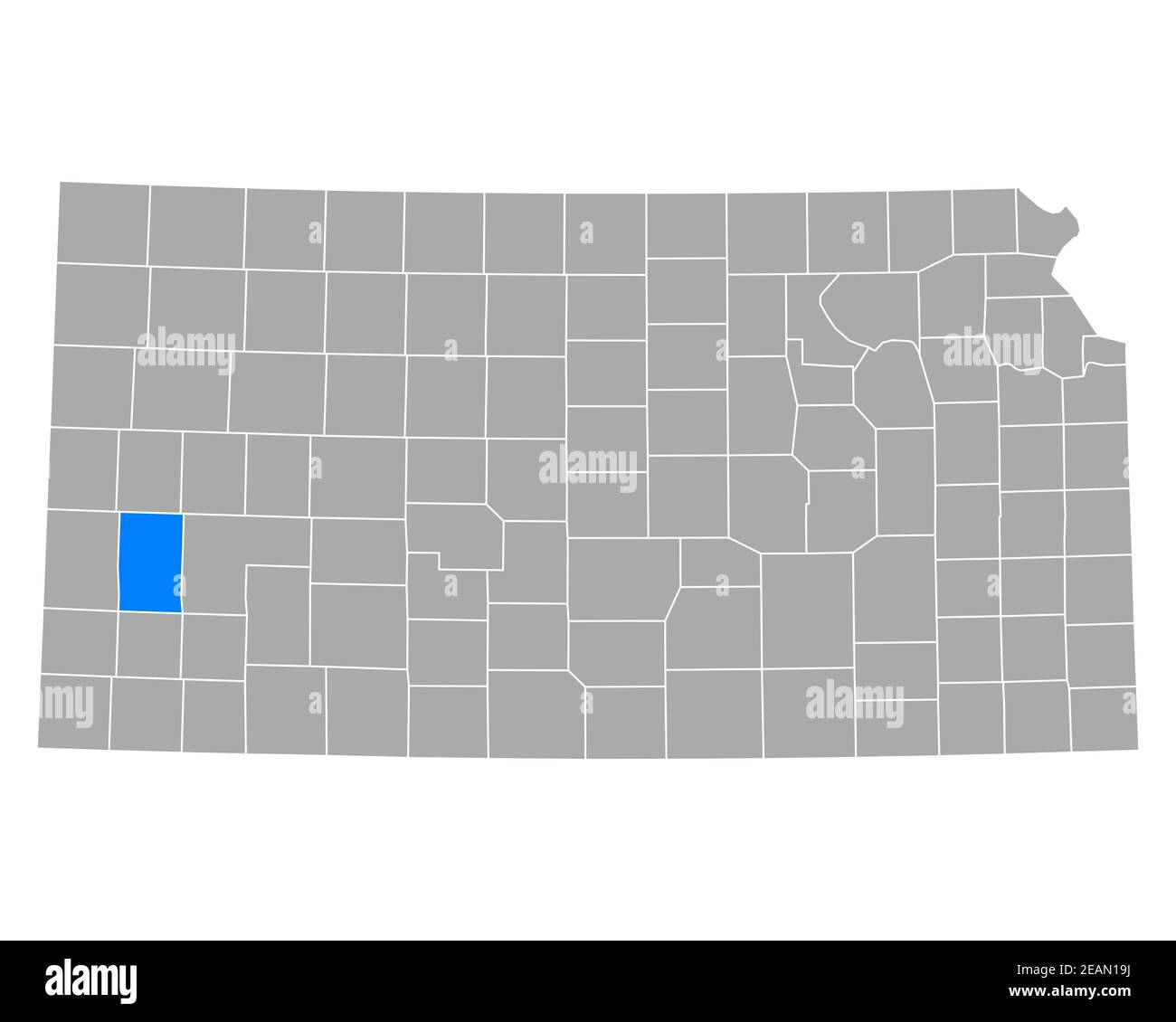 Map of Kearny in Kansas Stock Photo Alamy