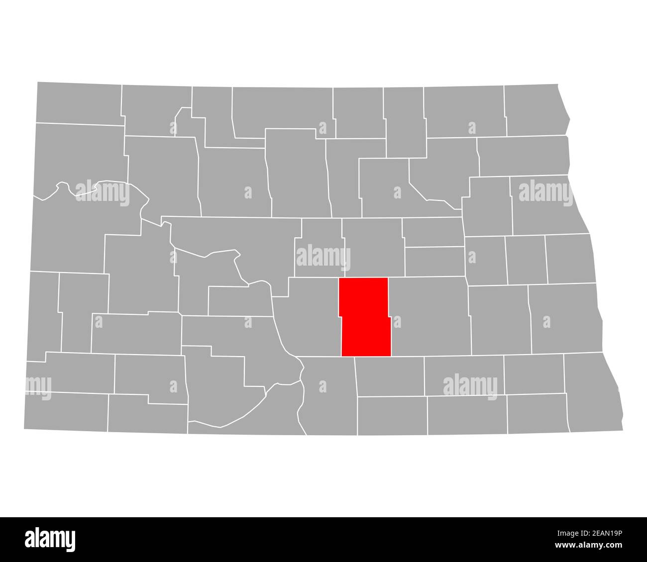 Map of Kidder in North Dakota Stock Photo Alamy