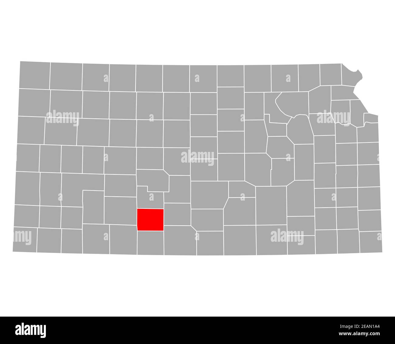 Map of Kiowa in Kansas Stock Photo Alamy