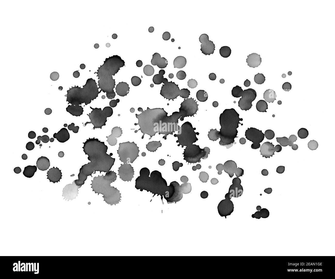Blobs of watercolor with gray and black color Stock Photo - Alamy