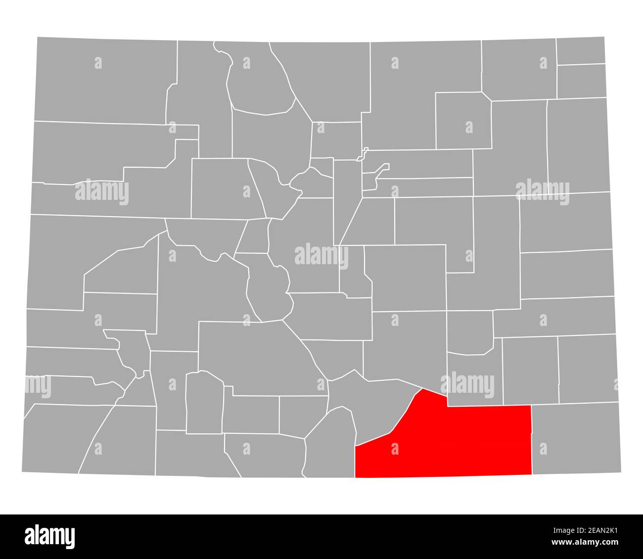 Map of Las Animas in Colorado Stock Photo Alamy
