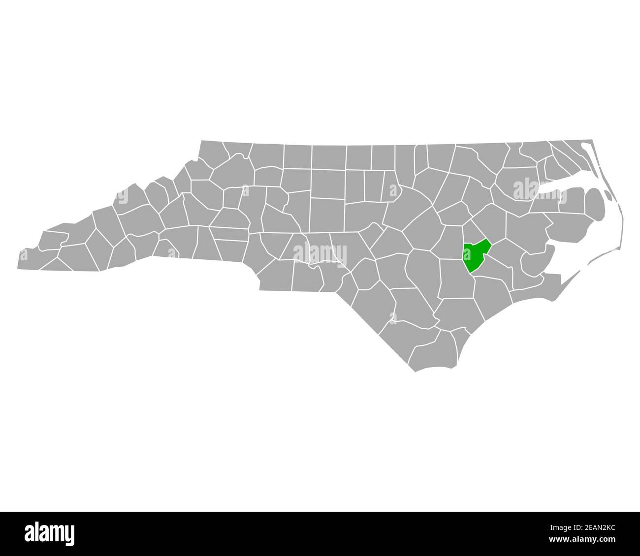 Map of Lenoir in North Carolina Stock Photo