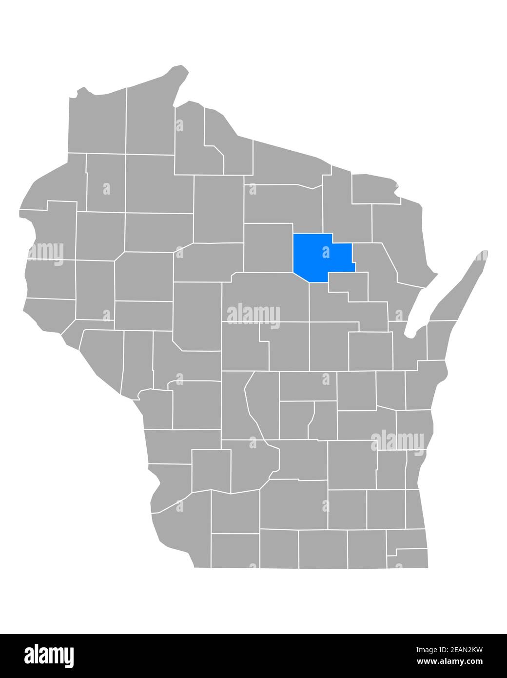 Map of Langlade in Wisconsin Stock Photo Alamy