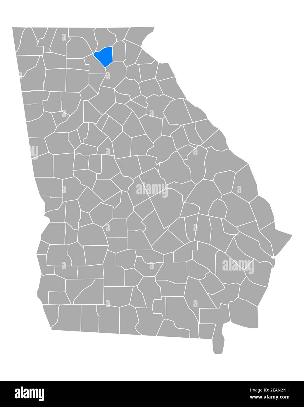 Map of Lumpkin in Georgia Stock Photo