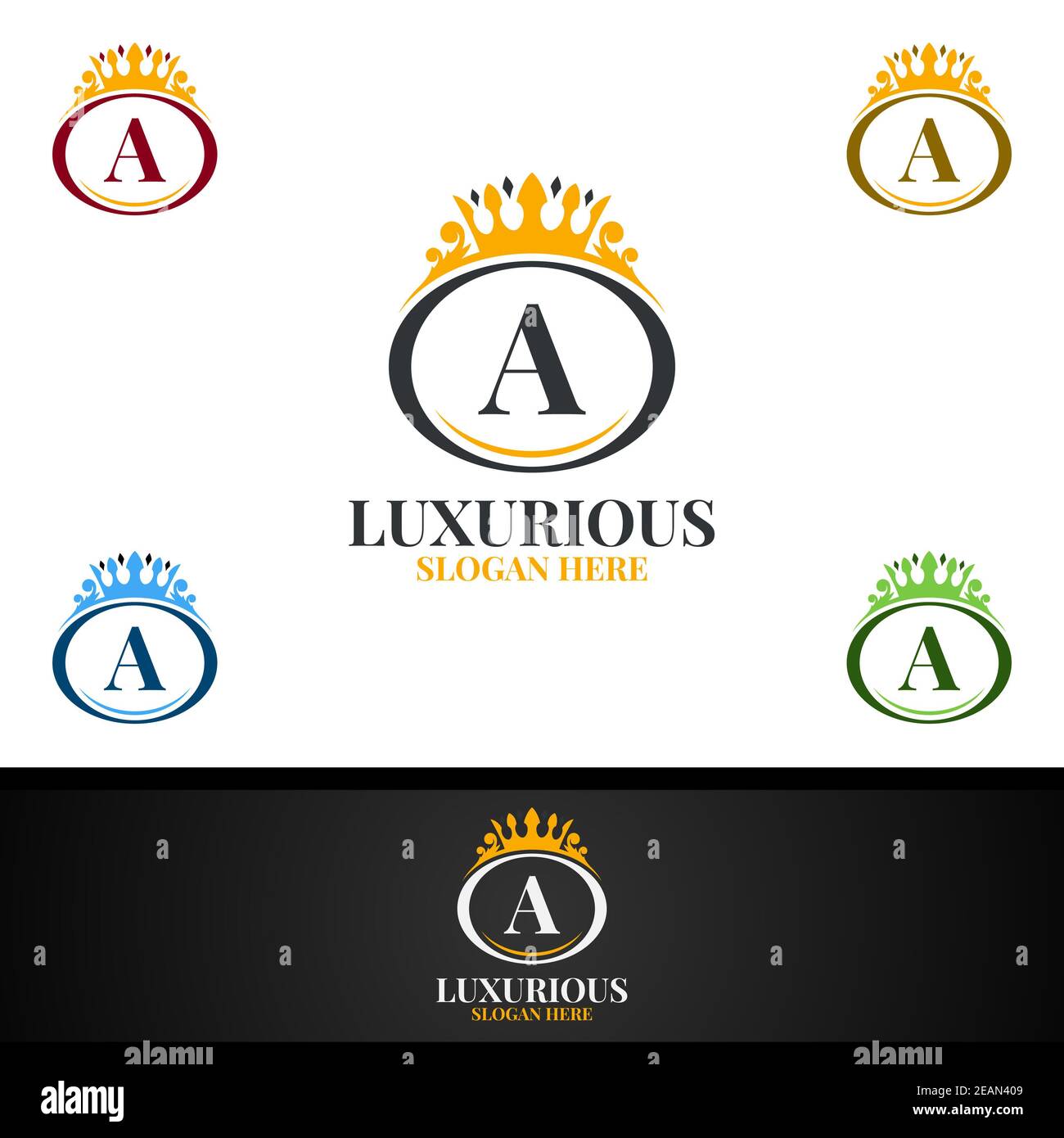 Crown logo modern vector hi-res stock photography and images - Alamy