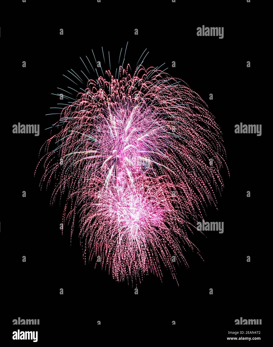 Beautiful light for celebration of Festive colorful fireworks display on night sky Stock Photo