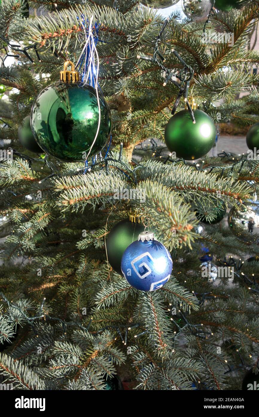 balls as christmas tree decorations Stock Photo