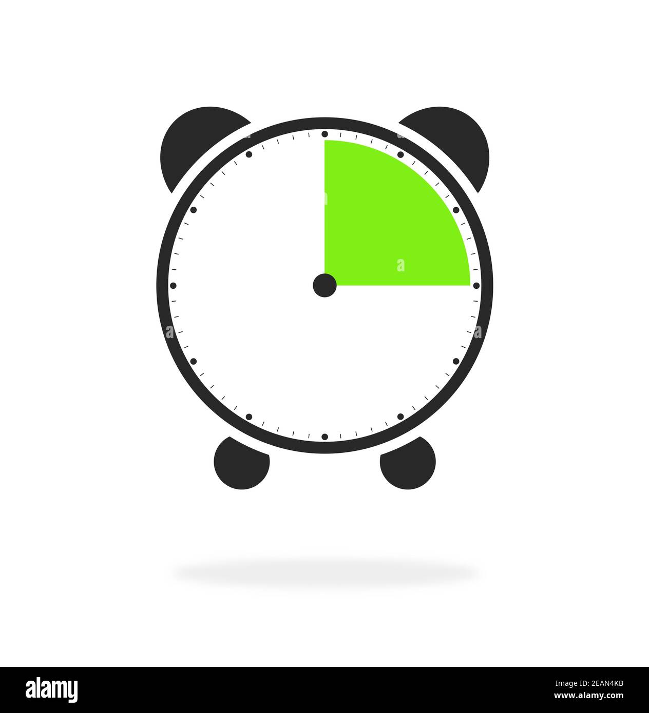 15 Seconds, 15 Minutes or 3 Hours - Alarm clock icon green and black Stock  Photo - Alamy