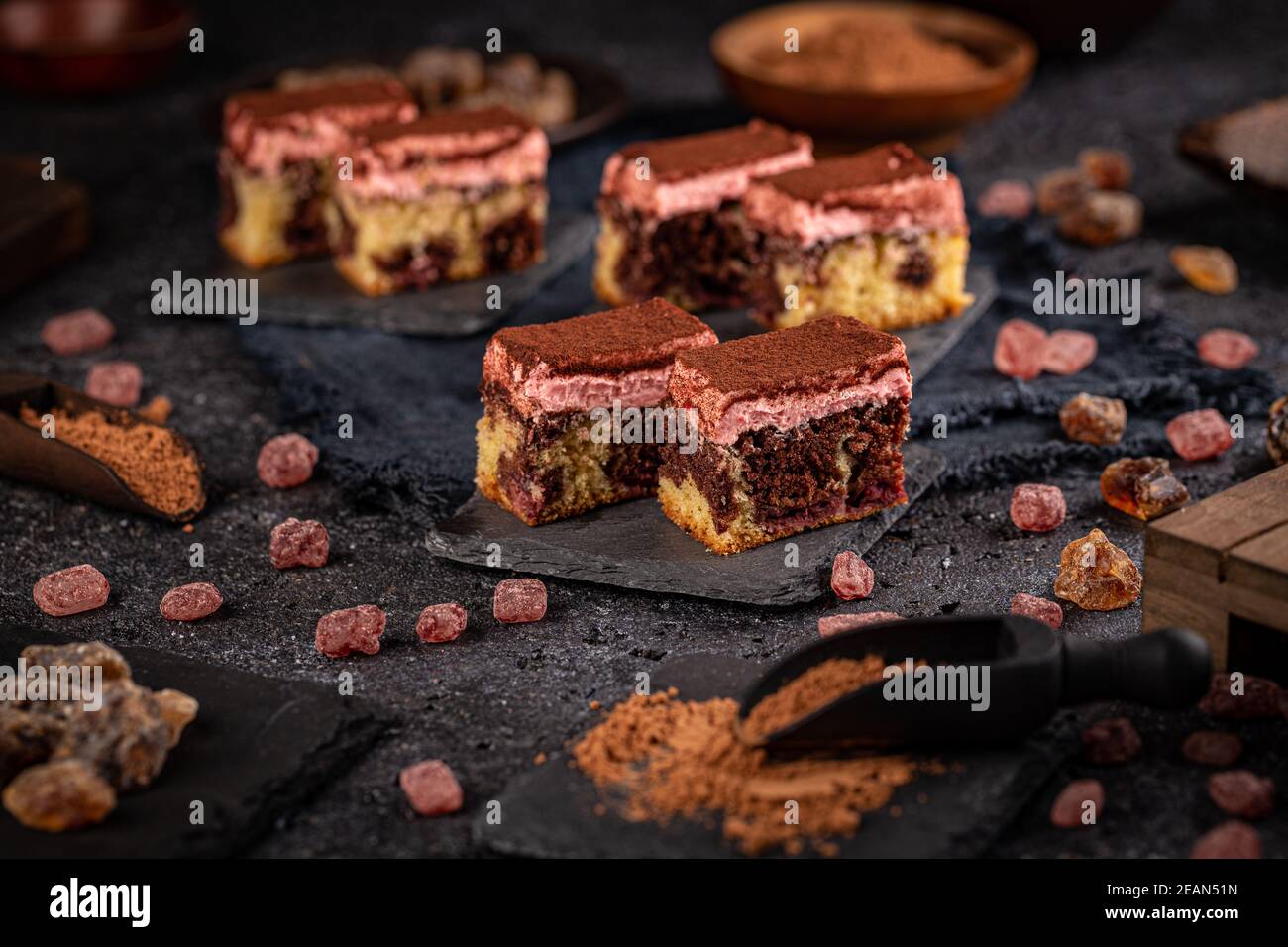 Delicious marble cake Stock Photo