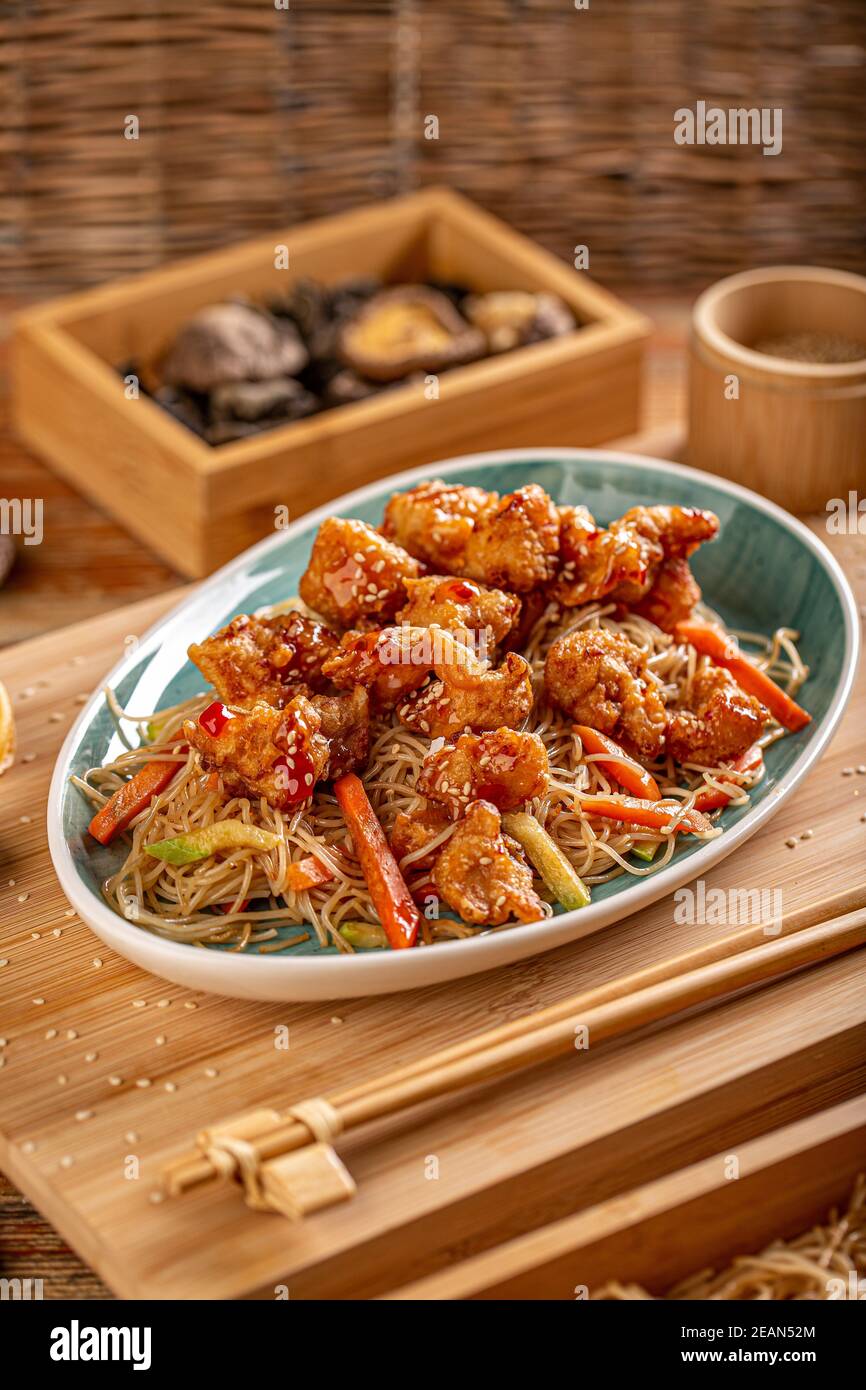 Sweet and sour chicken Stock Photo