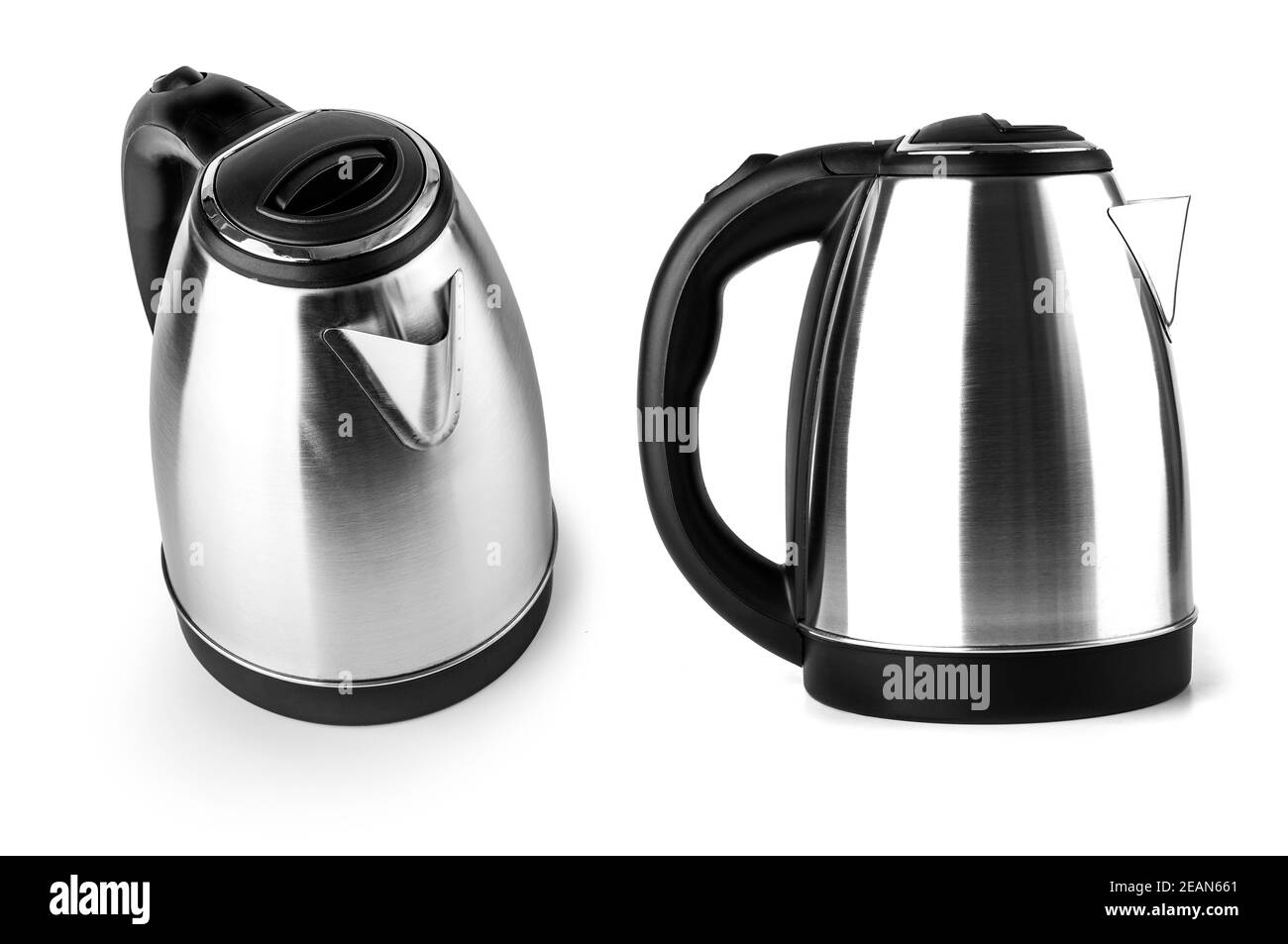 Stainless Steel Electric Kettle on the white background Stock Photo