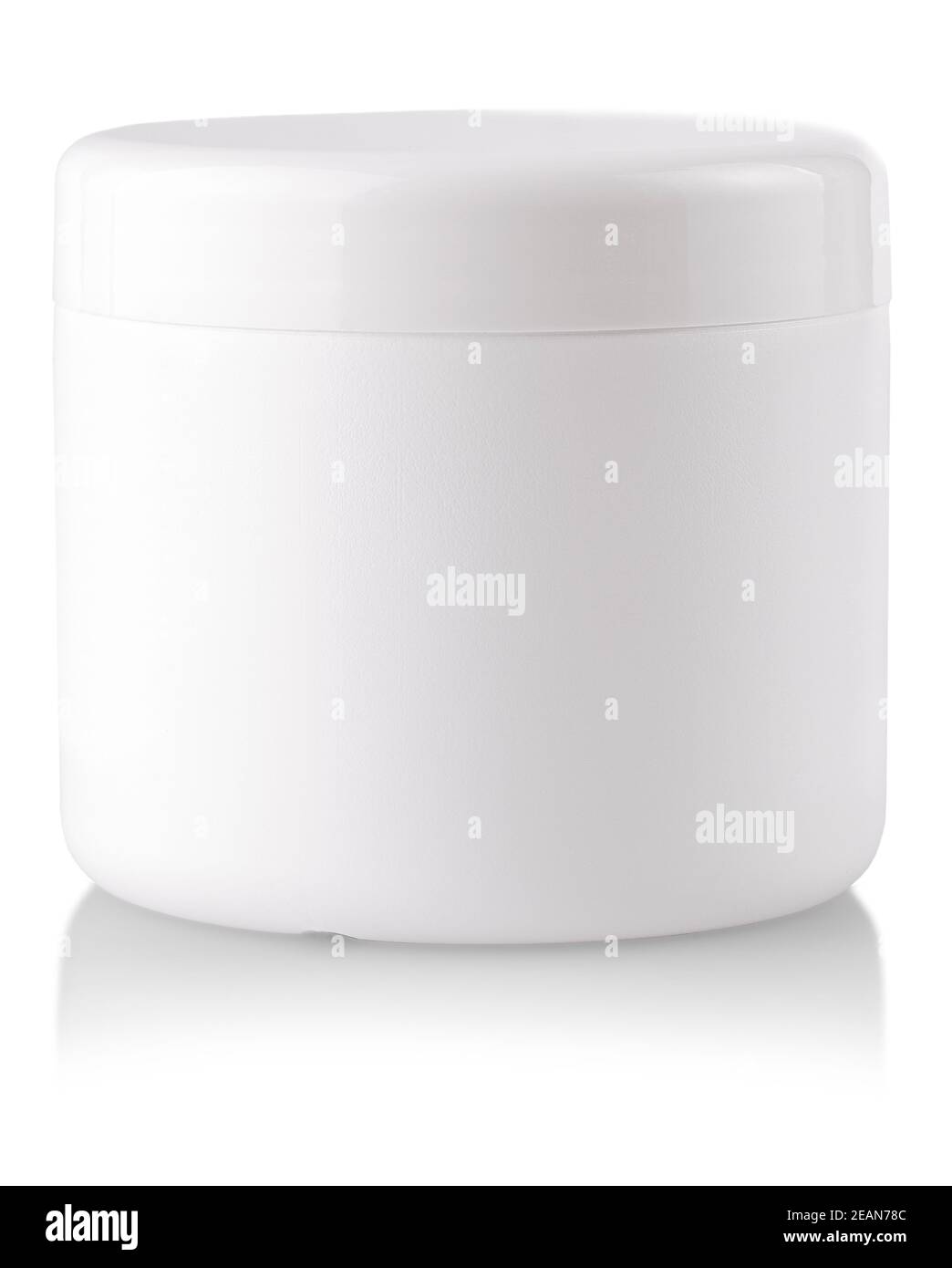 jar or blank packaging for cosmetic product with cap isolated in white Stock Photo