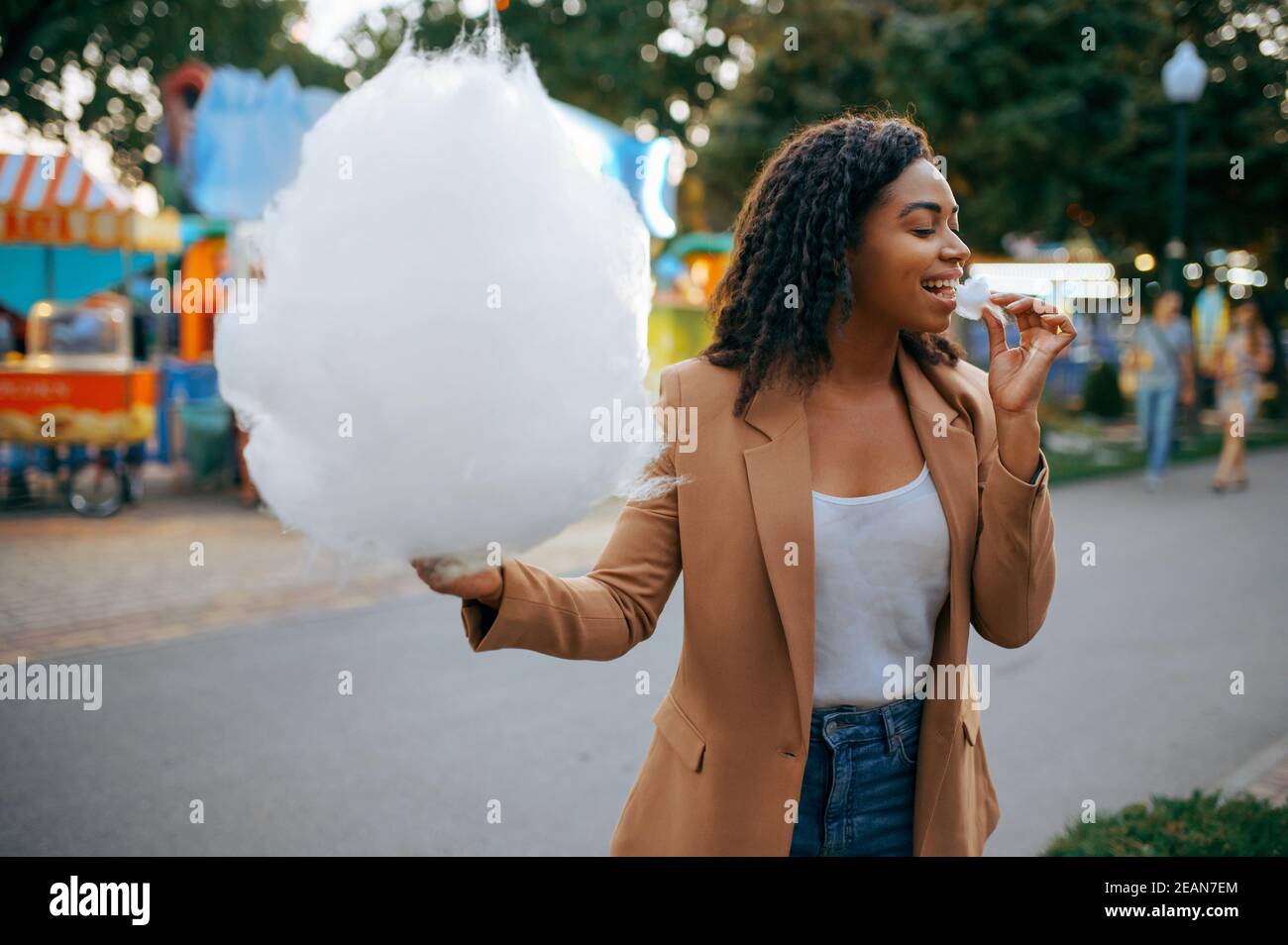 Amusement park cotton candy hi-res stock photography and images - Alamy