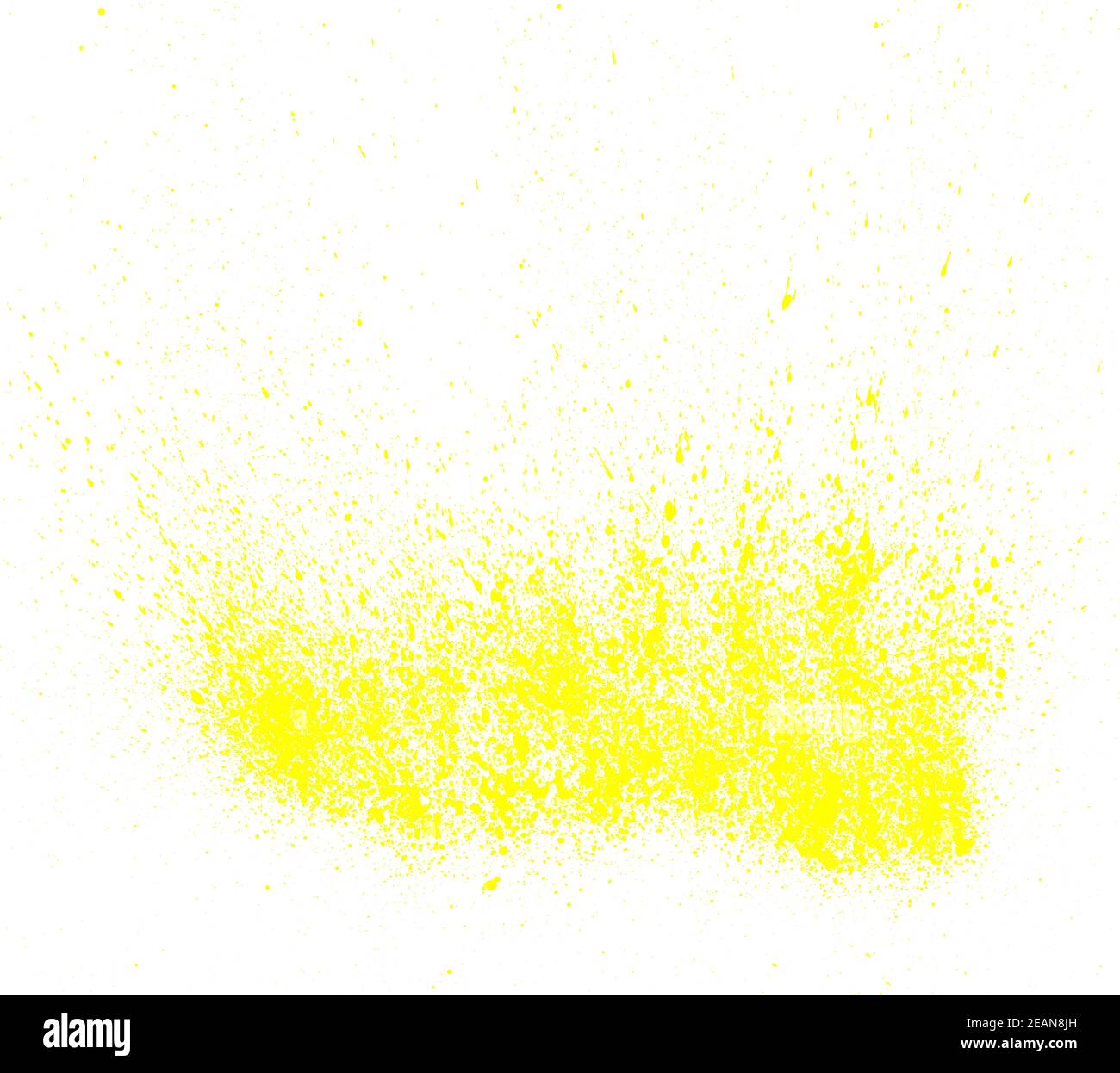 Graffiti splash with yellow color on white background Stock Photo - Alamy