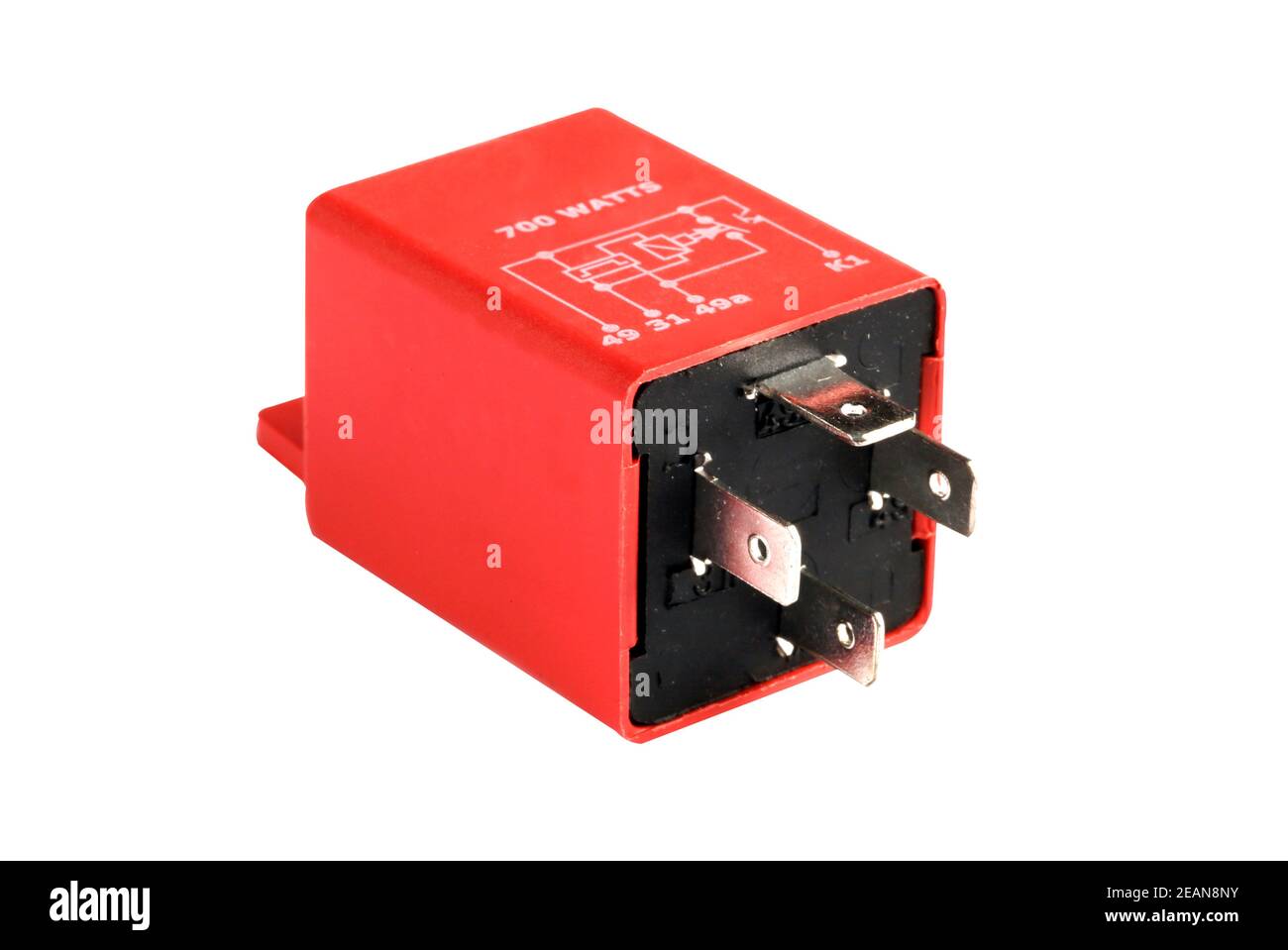 Car relay switch isolated on white background Stock