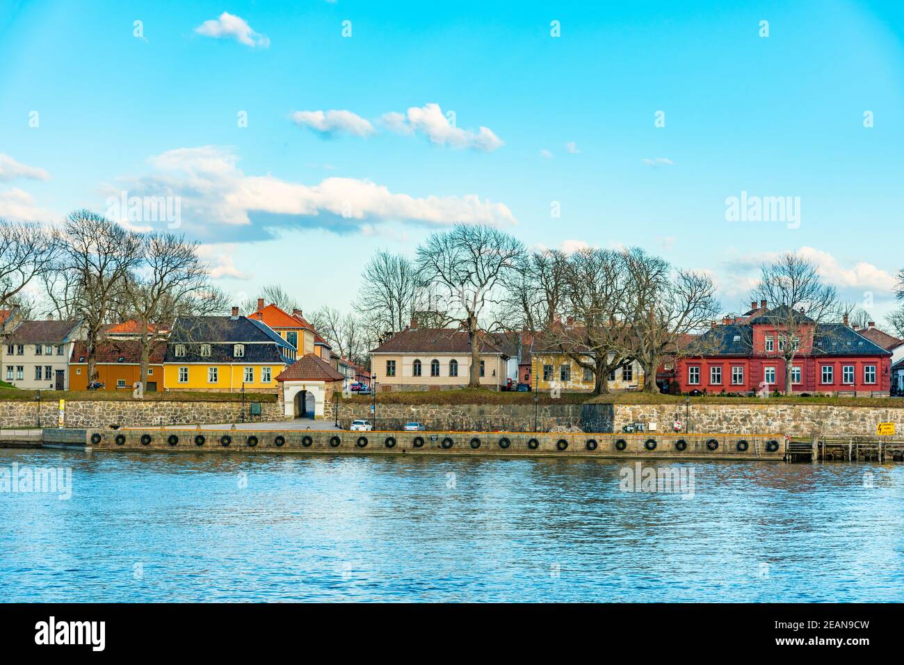 Old Town Of Fredrikstad Viewed Across River Glomma Norway Stock Photo Old Town Of Fredrikstad Viewed Across River Glomma Norway Stock Photo
