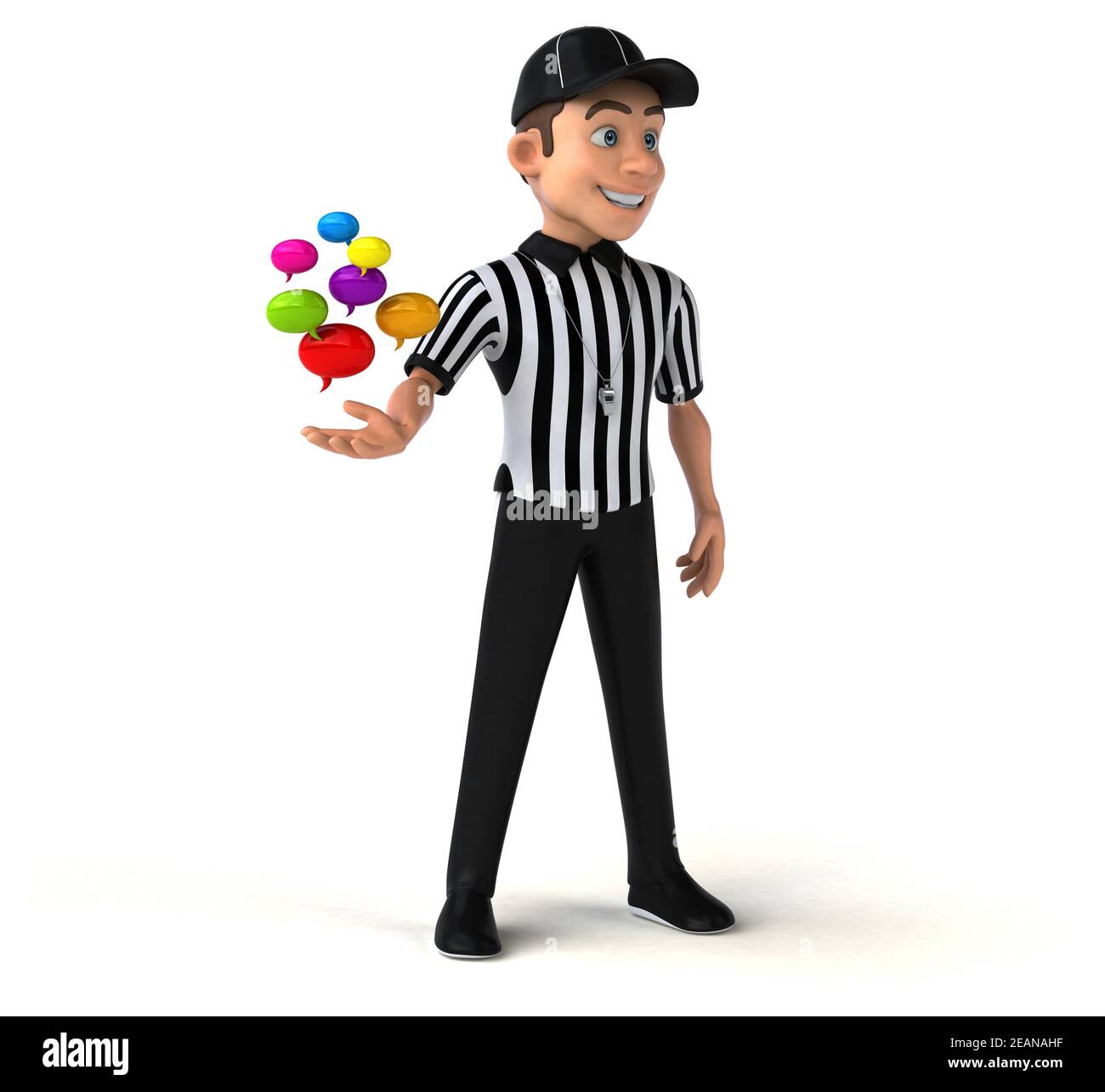 Fun 3D Illustration of an american Referee Stock Photo - Alamy