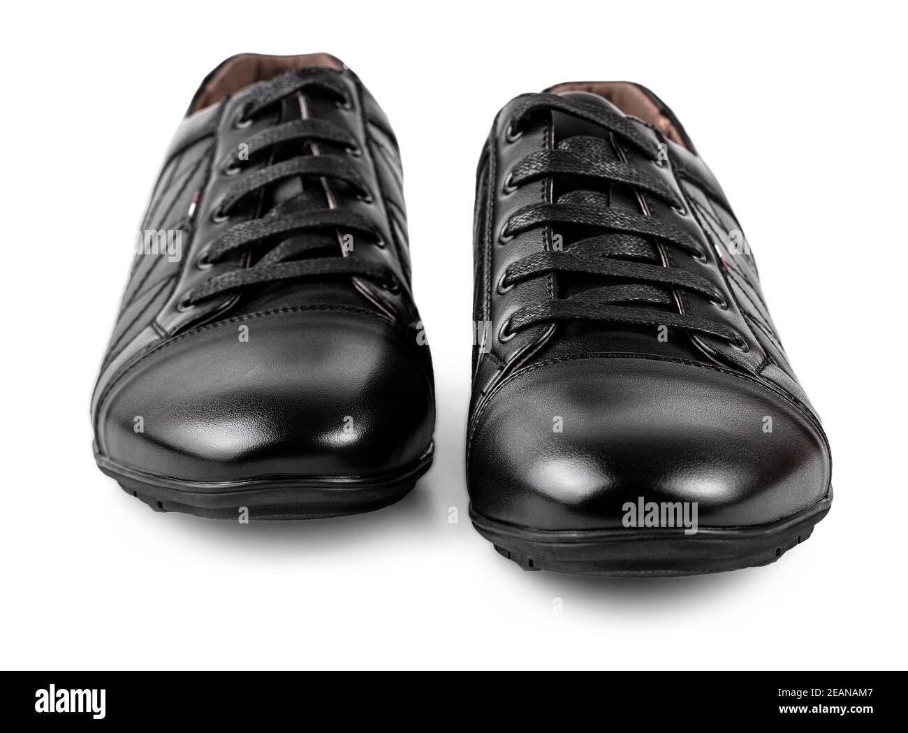 black men's shoes isolated on white background Stock Photo - Alamy
