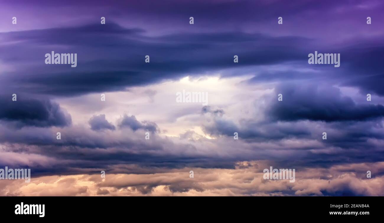 Dark storm clouds sky. Copy space below Stock Photo - Alamy
