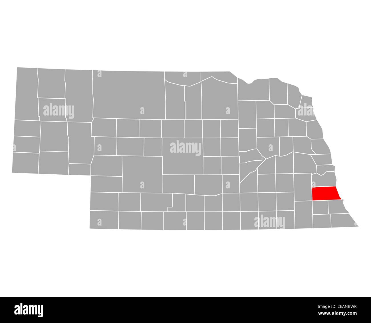 Map of Otoe in Nebraska Stock Photo