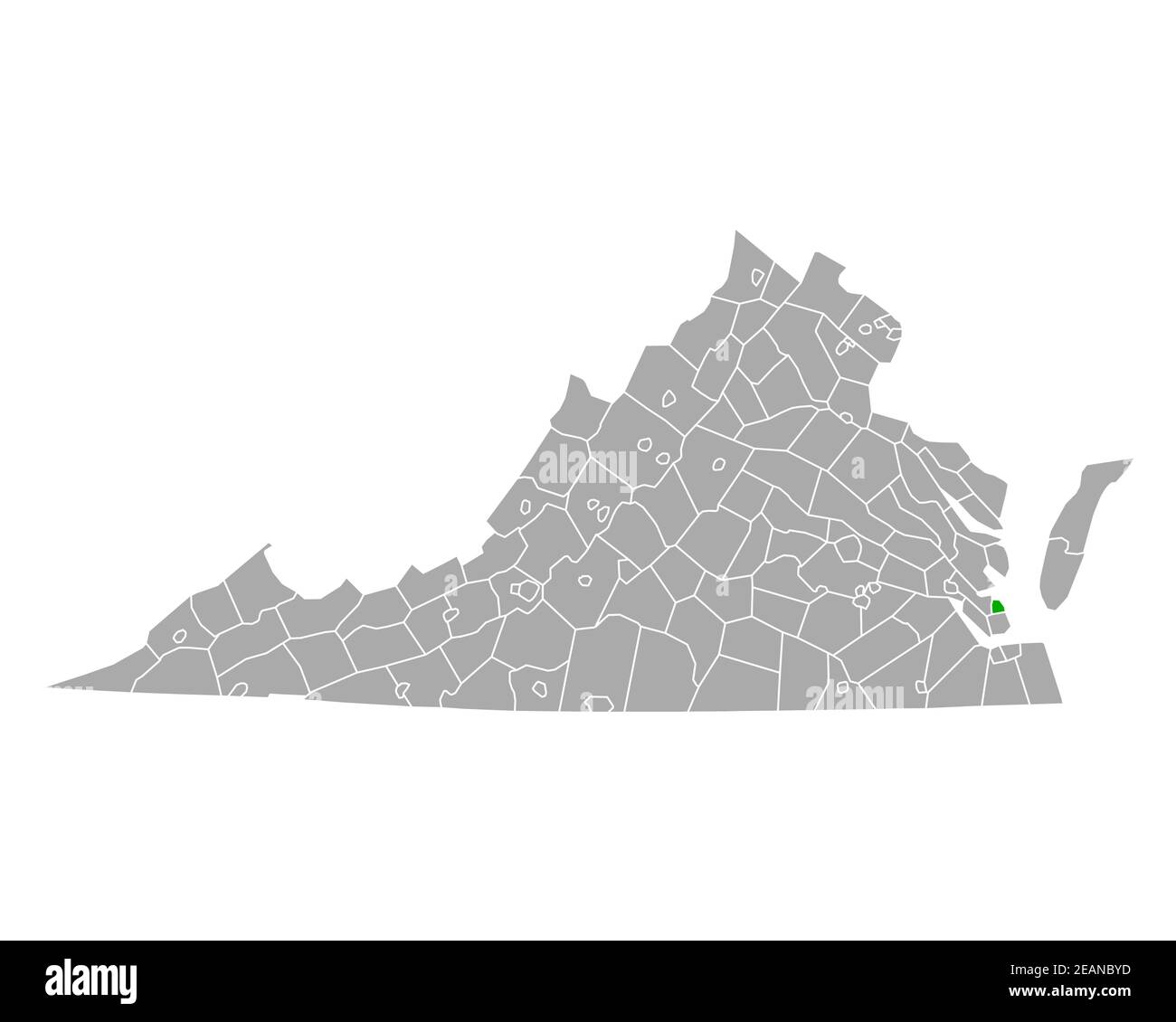 Map of Poquoson in Virginia Stock Photo Alamy