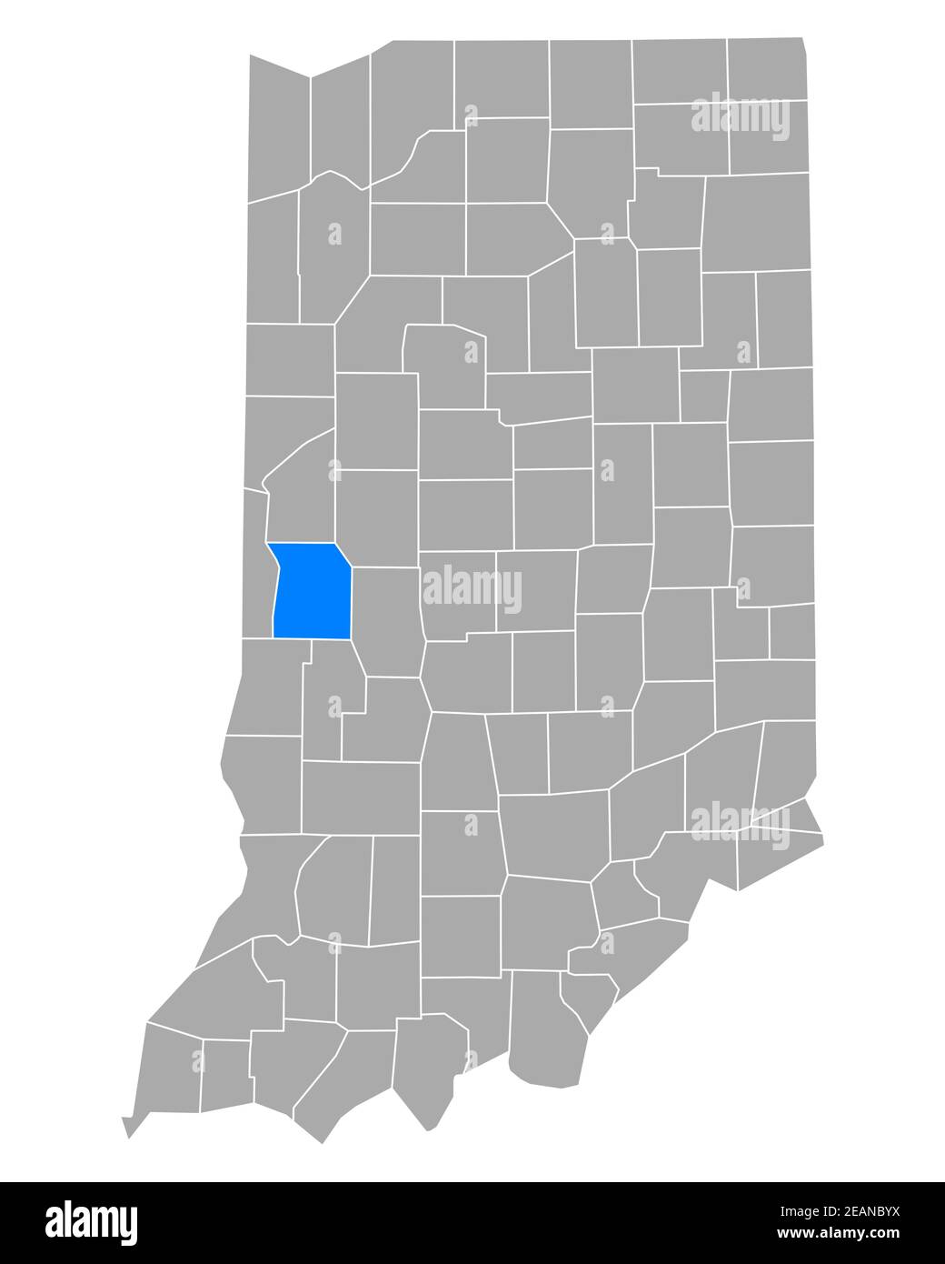 Map of Parke in Indiana Stock Photo