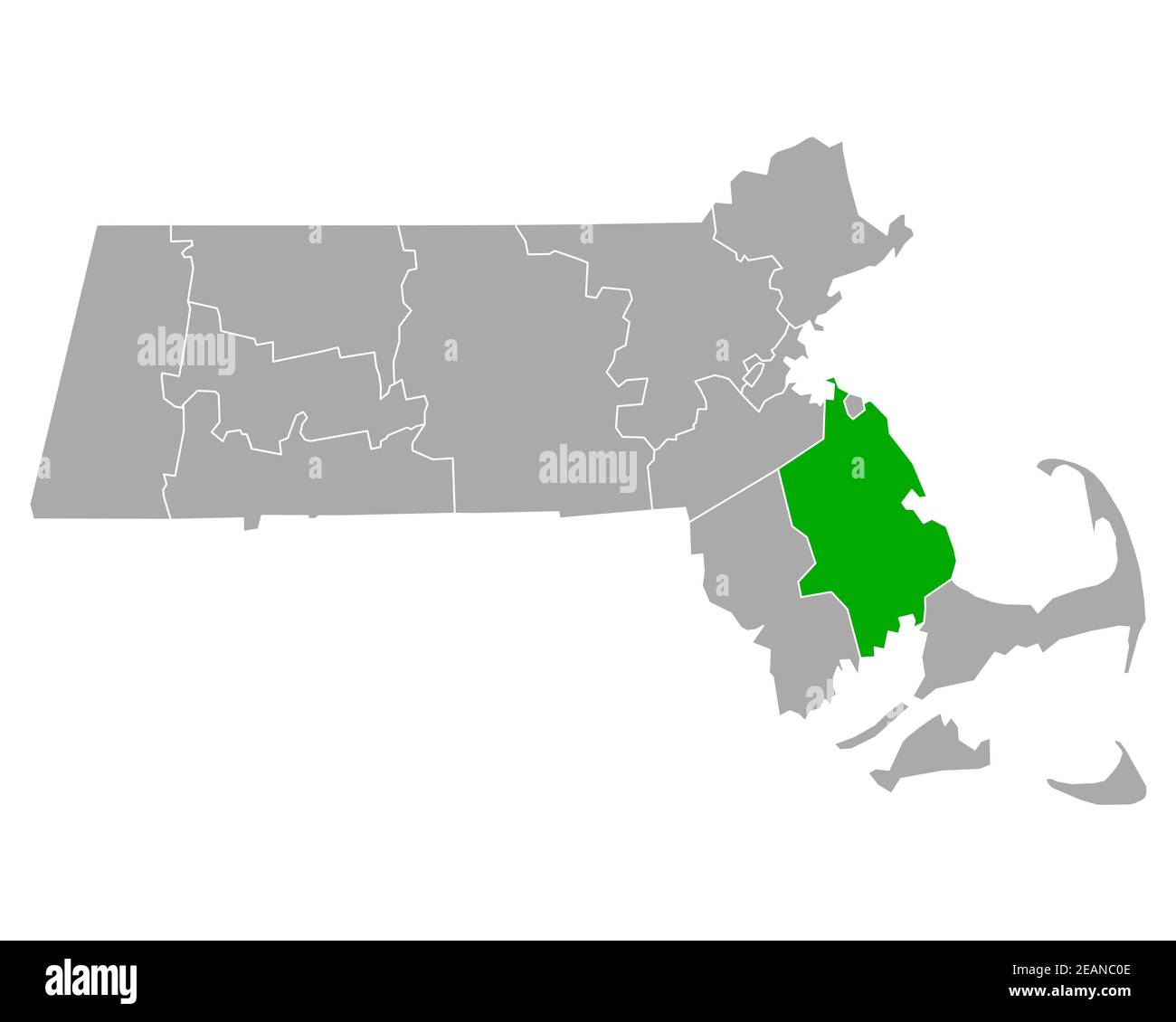 Map Of Plymouth In Massachusetts 2EANC0E 