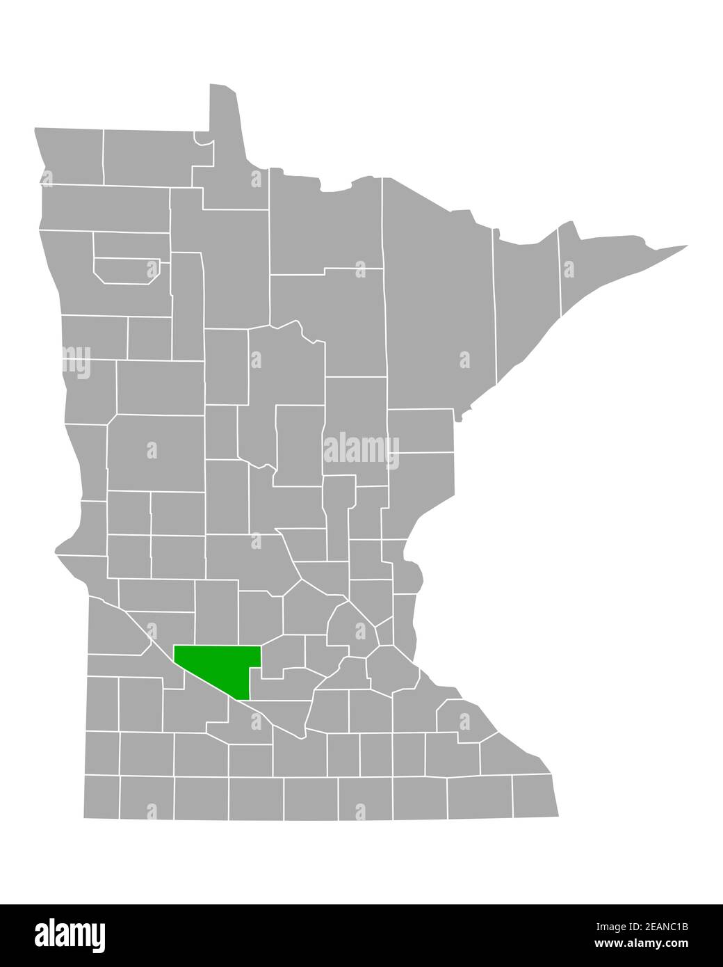 Map of Renville in Minnesota Stock Photo Alamy