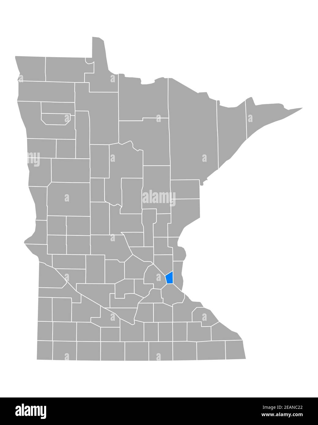 Map of Ramsey in Minnesota Stock Photo