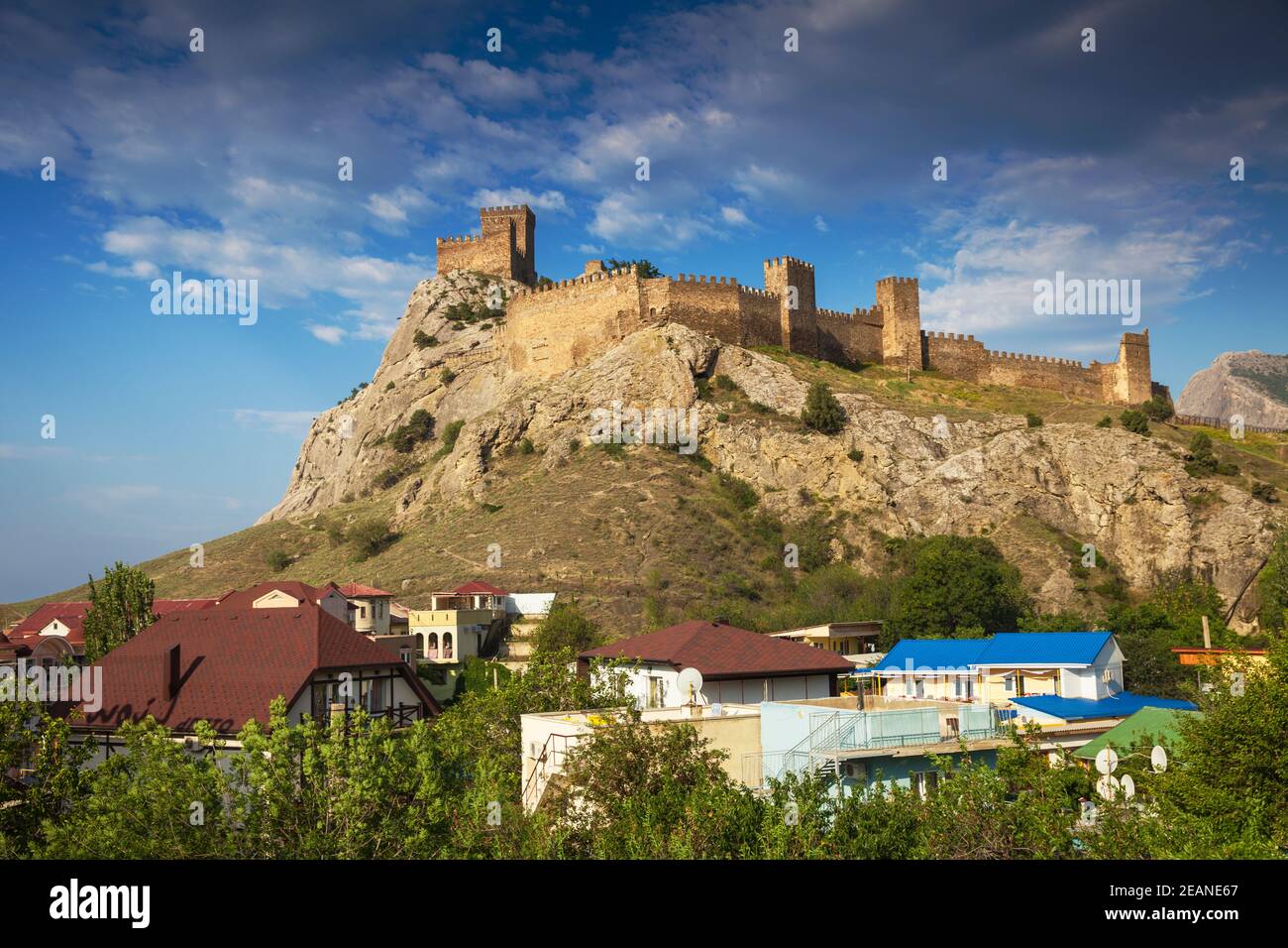 Genoese fortress, Sudak, Crimea, Ukraine, Europe Stock Photo