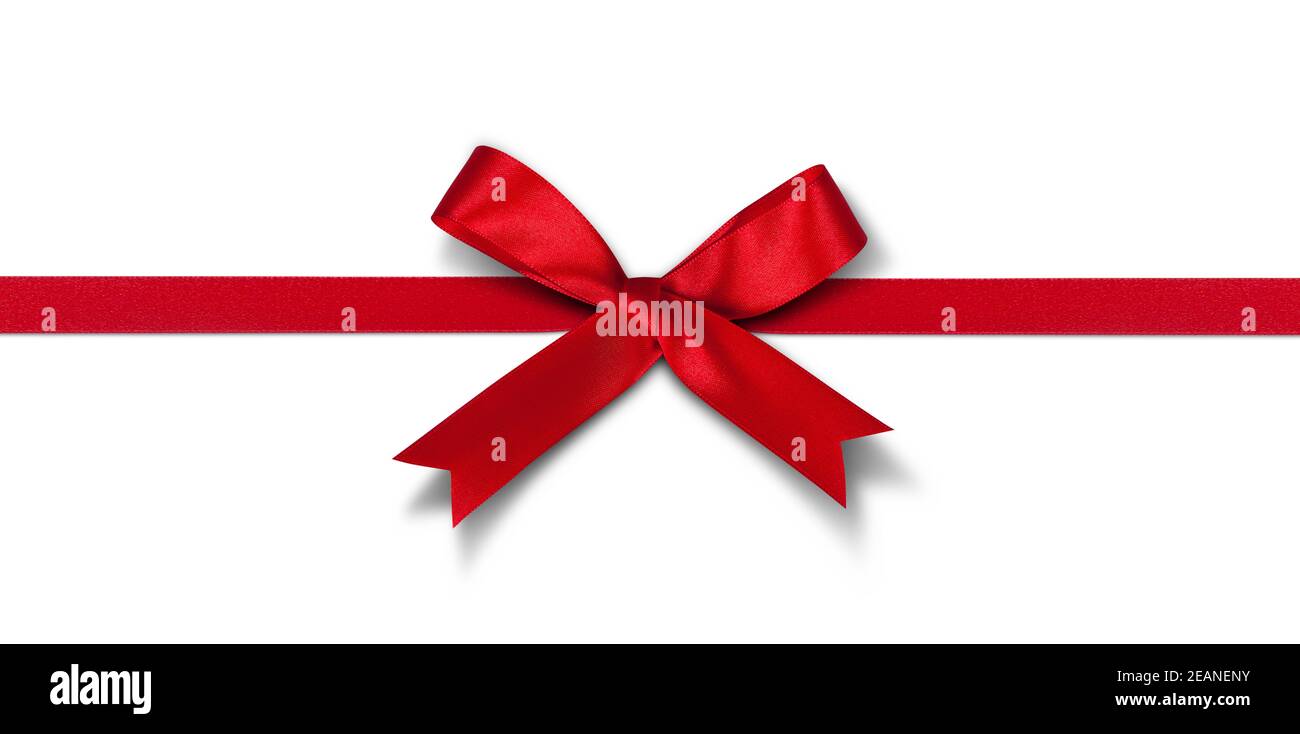 Shiny and satin ribbon. Merry christmas and happy new year greeting