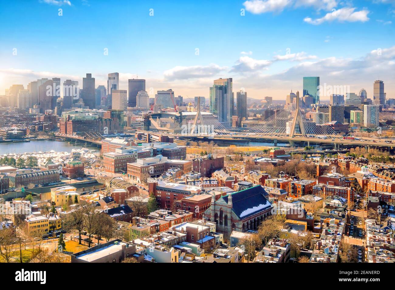 The skyline of Boston in Massachusetts, USA Stock Photo