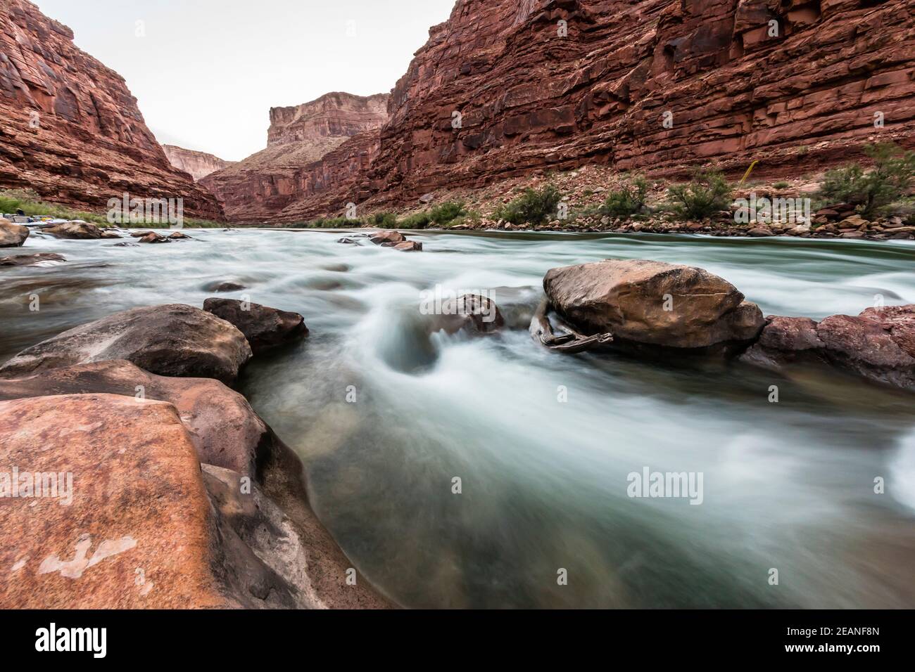 Rapids on the Colorado River, Marble Canyon, Grand Canyon National Park, UNESCO World Heritage Site, Arizona, United States of America, North America Stock Photo