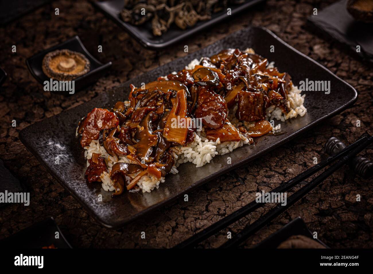 Beef with mix vegetable Stock Photo