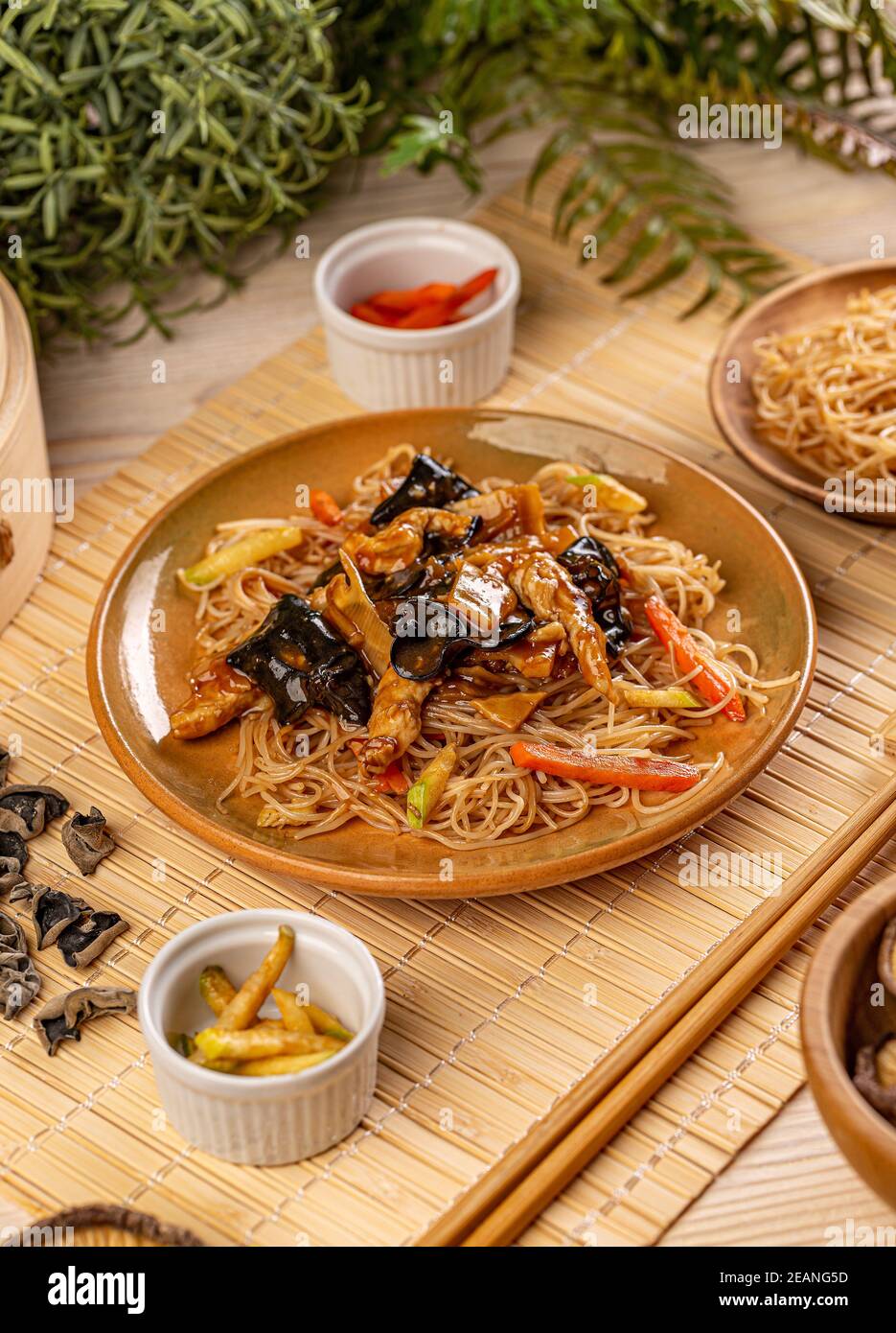 Chow mein menu Stock Photo