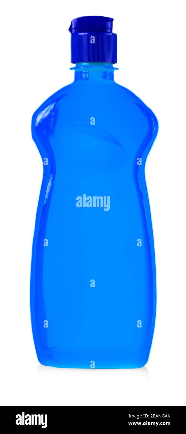 Blue cleaning equipment isolated on a white background Stock Photo - Alamy