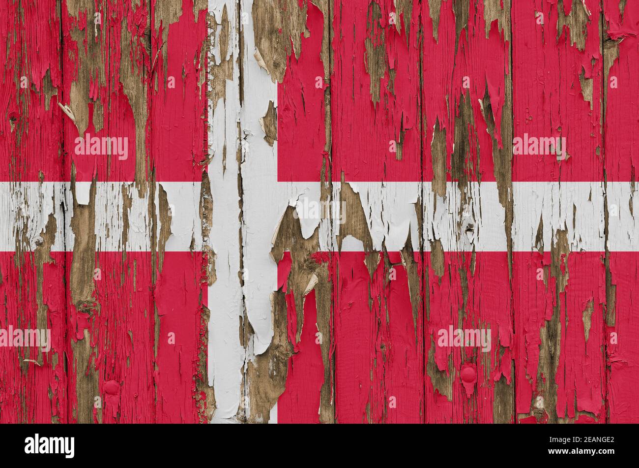 Flag of Denmark on a weathered wooden wall Stock Photo - Alamy
