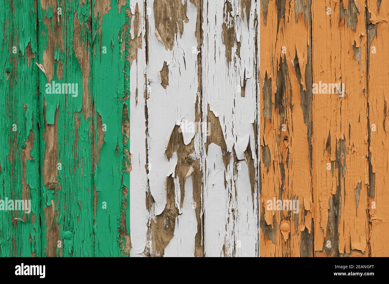 Flag of Ireland on a weathered wooden wall Stock Photo - Alamy