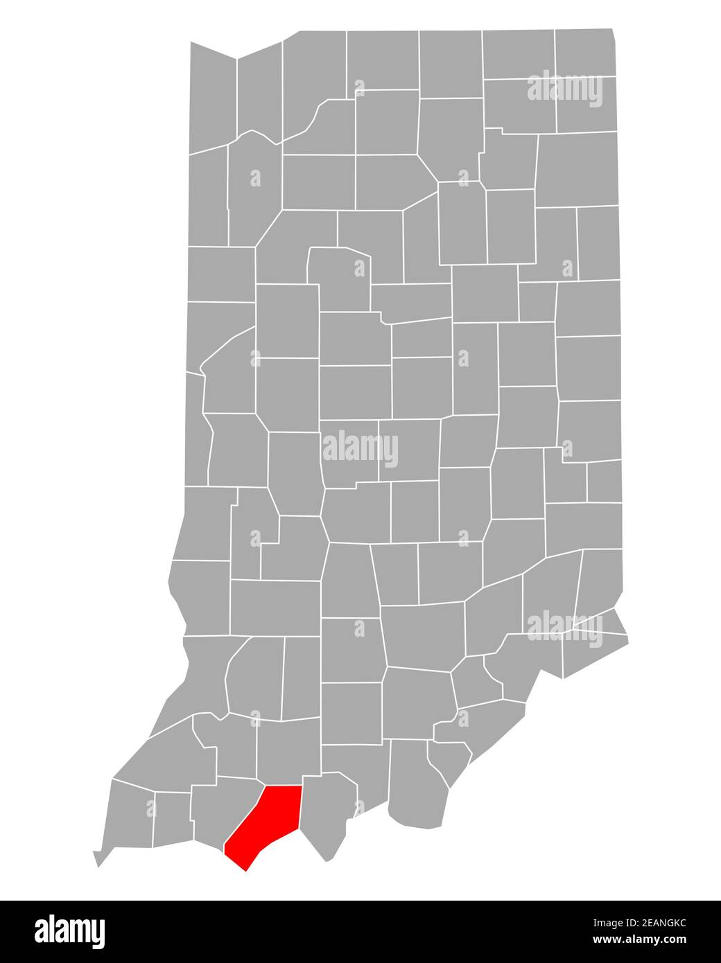 Map of Spencer in Indiana Stock Photo Alamy