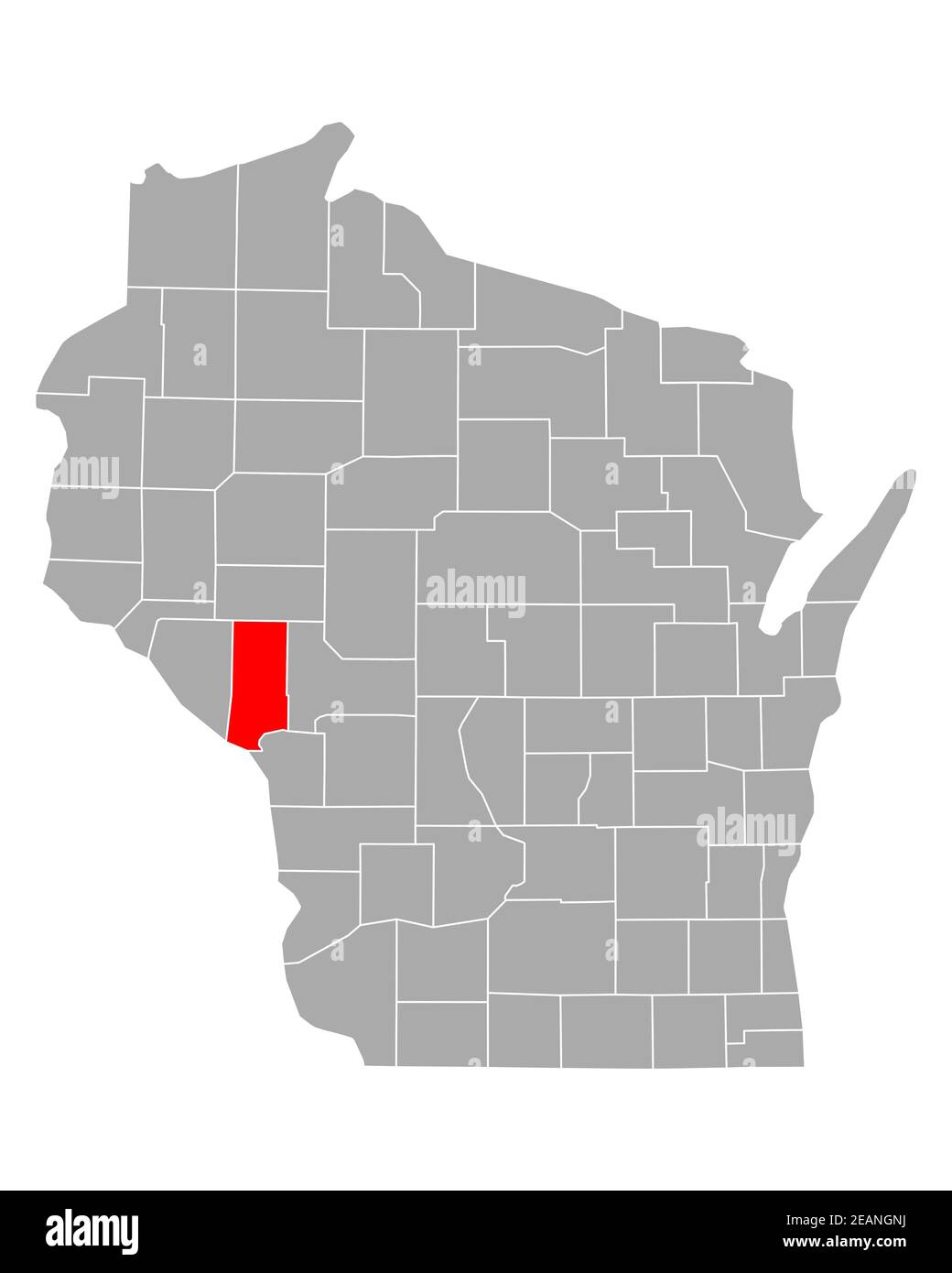 Map of Trempealeau in Wisconsin Stock Photo Alamy