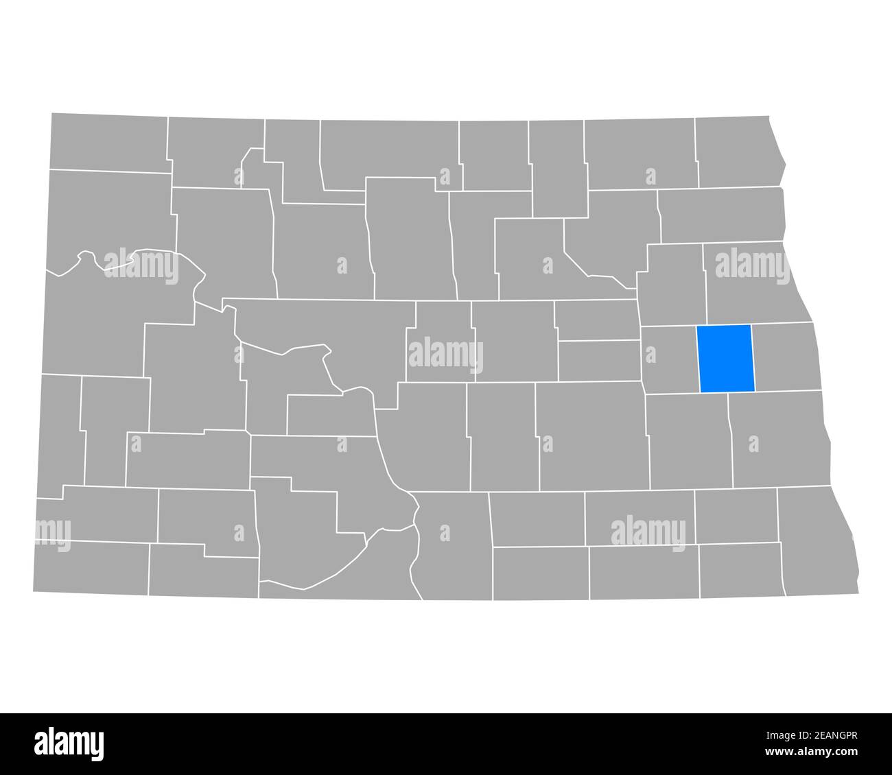Map of Steele in North Dakota Stock Photo